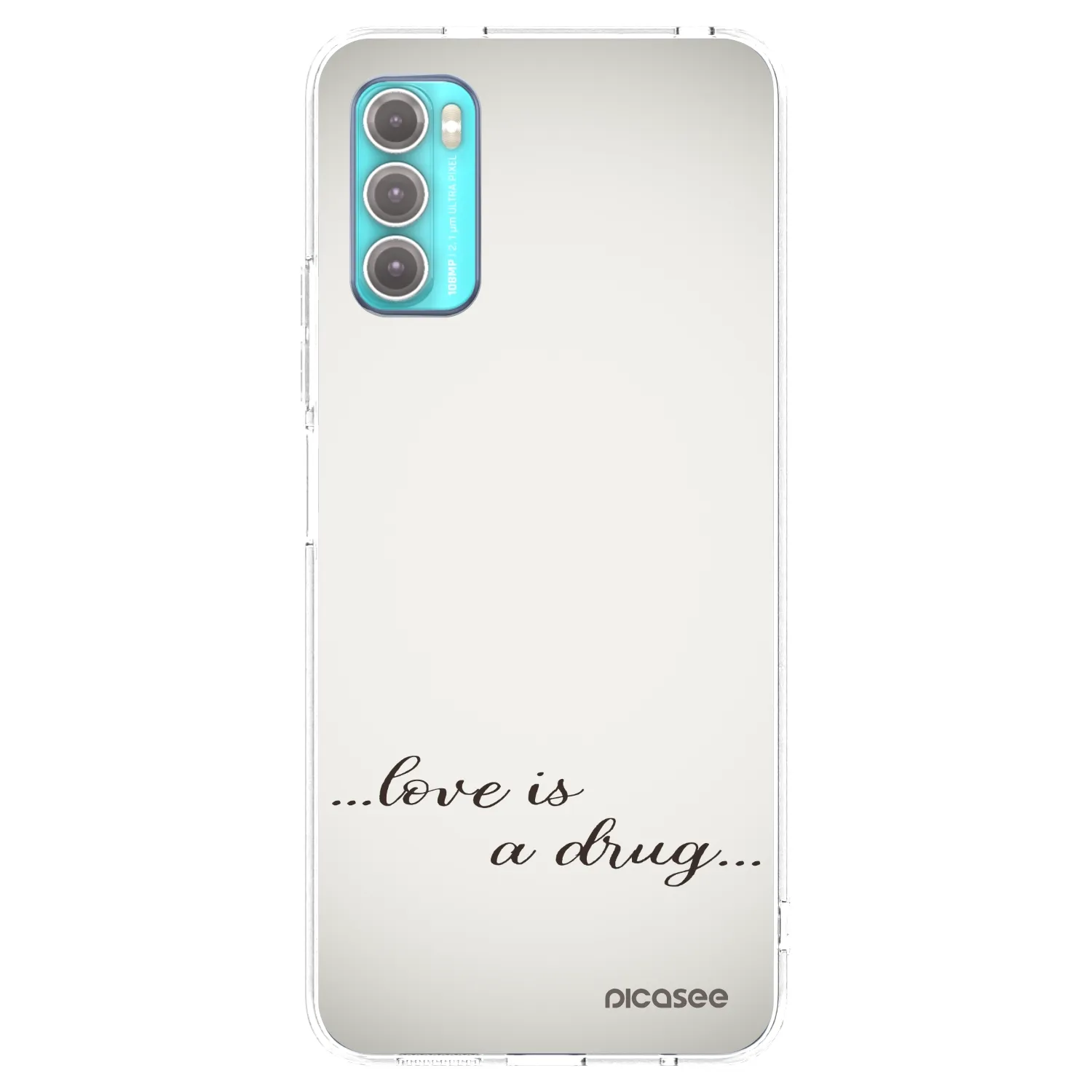 Silikónový prehľadný obal pre Motorola Moto G60 - Love is a drug