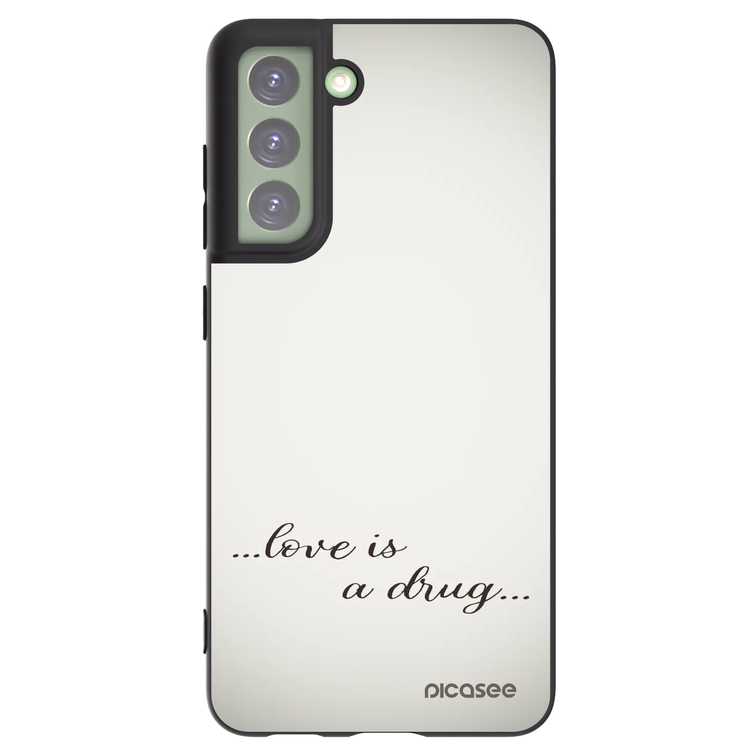 Picasee silikónový čierny obal pre Samsung Galaxy S21 FE 5G - Love is a drug