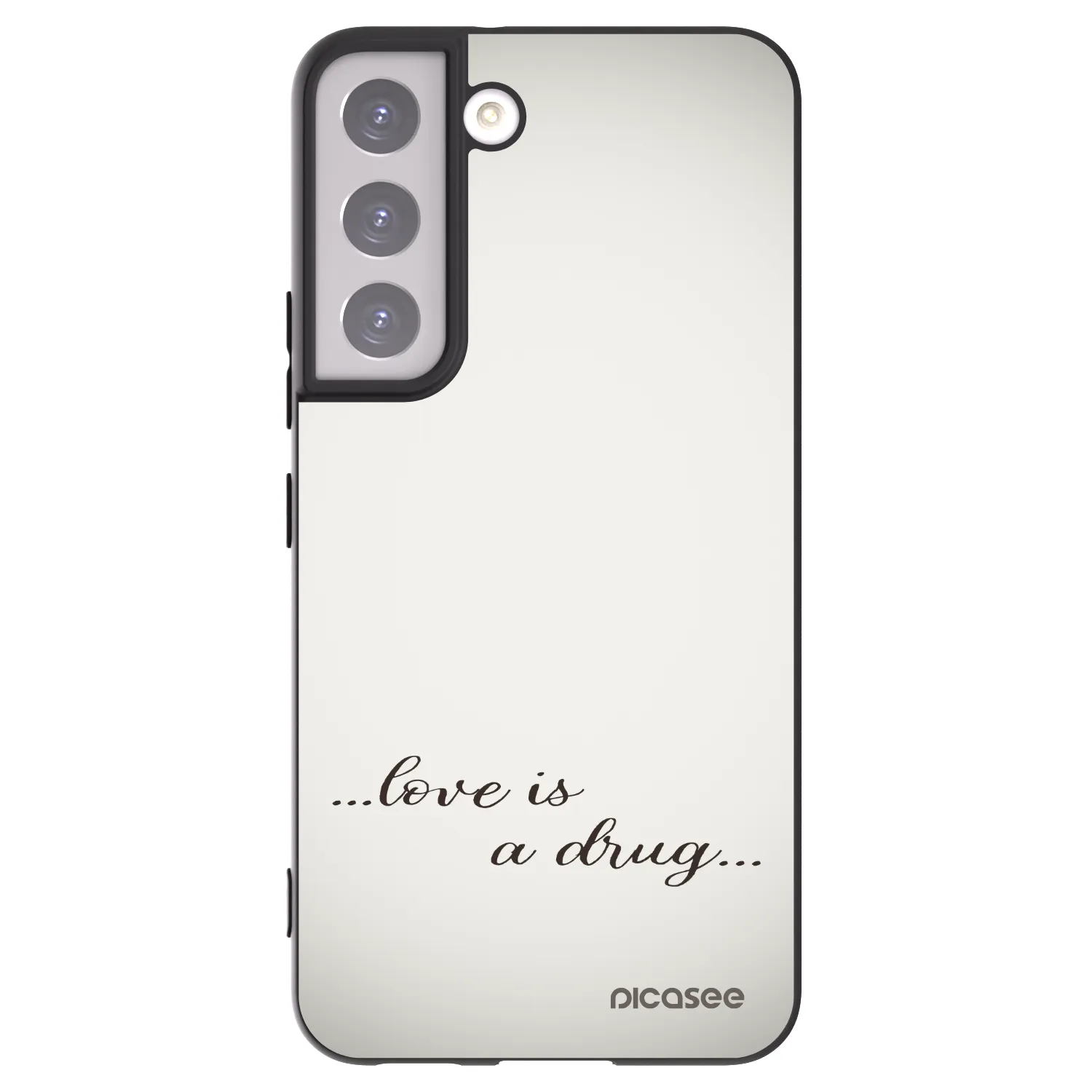 Picasee silikónový čierny obal pre Samsung Galaxy S22 5G - Love is a drug