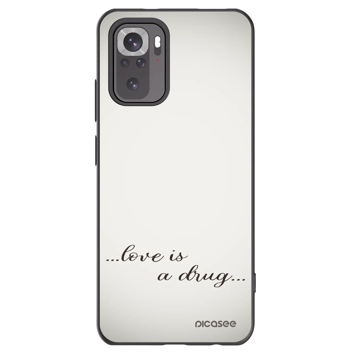 Silikónový čierny obal pre Xiaomi Redmi Note 11S 4G - Love is a drug