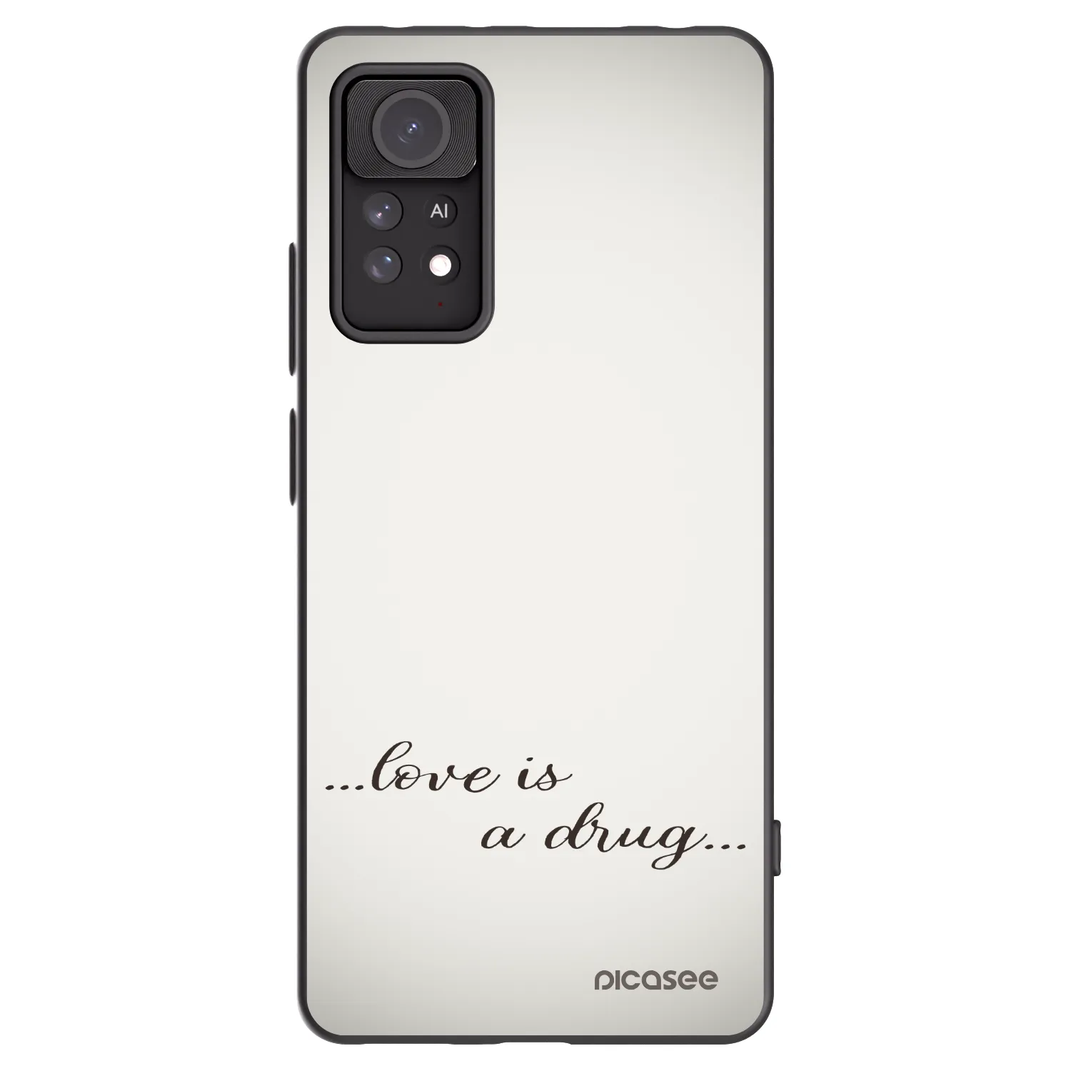 Silikónový čierny obal pre Xiaomi Redmi Note 11 Pro 5G - Love is a drug