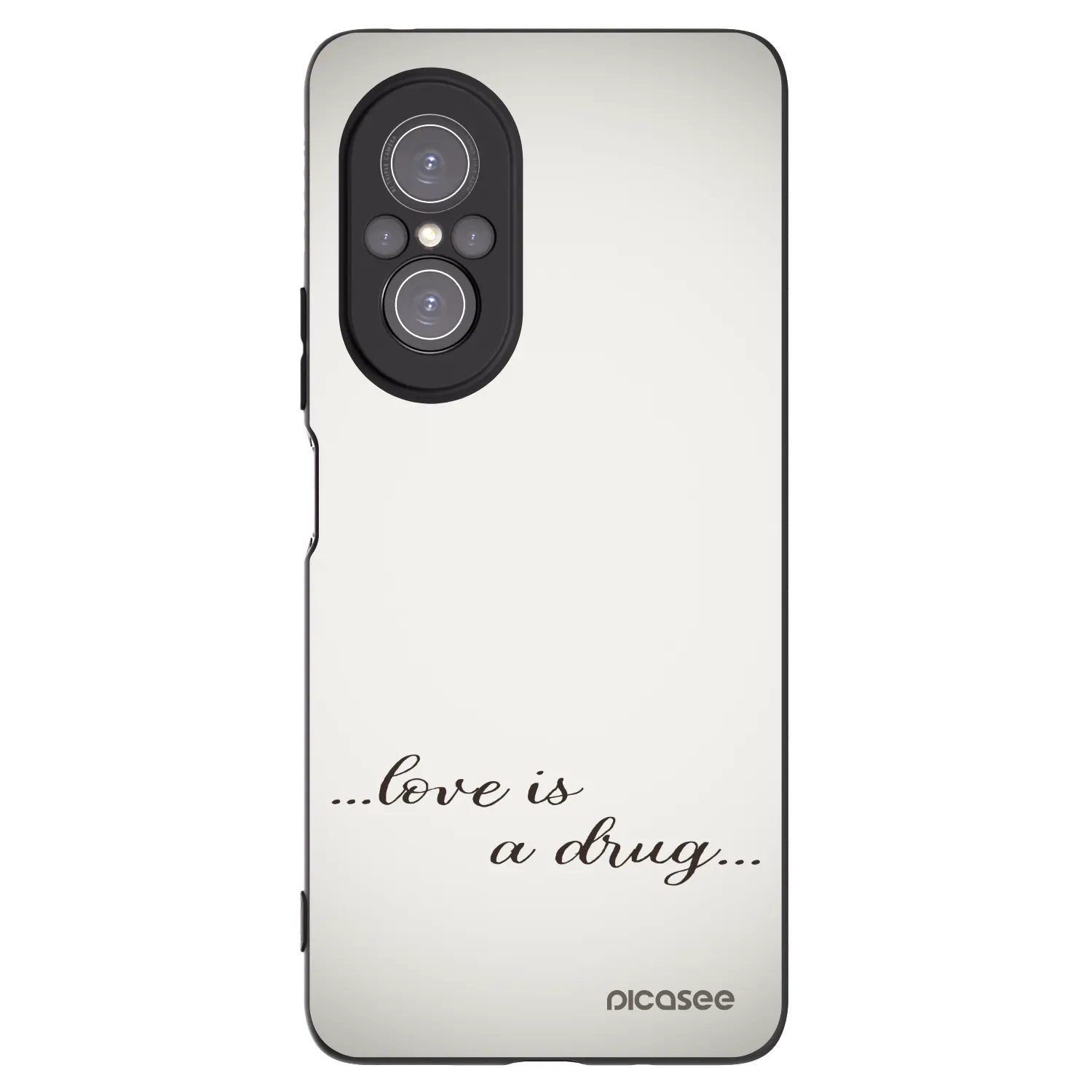Picasee silikónový čierny obal pre Huawei Nova 9 SE - Love is a drug