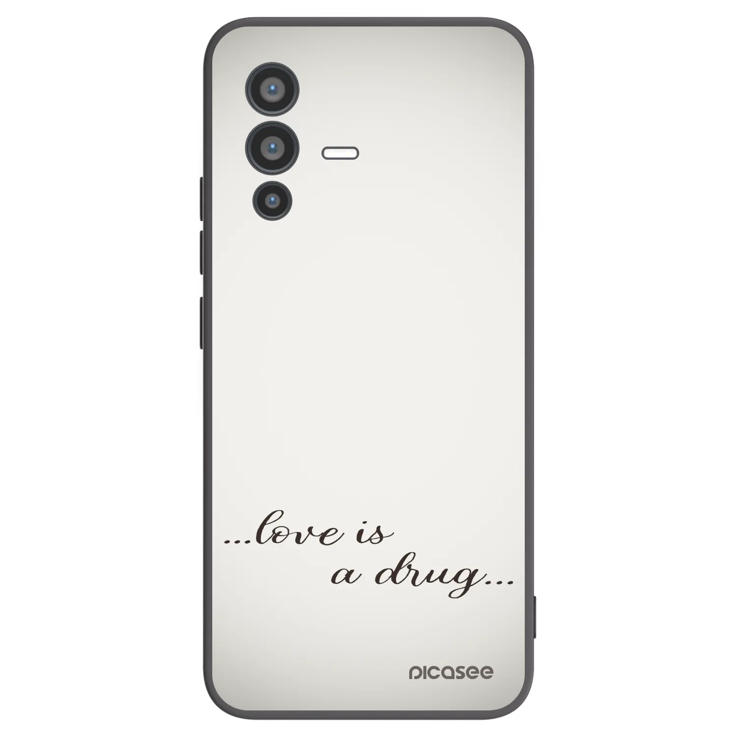 Picasee silikónový čierny obal pre Vivo V23 5G - Love is a drug