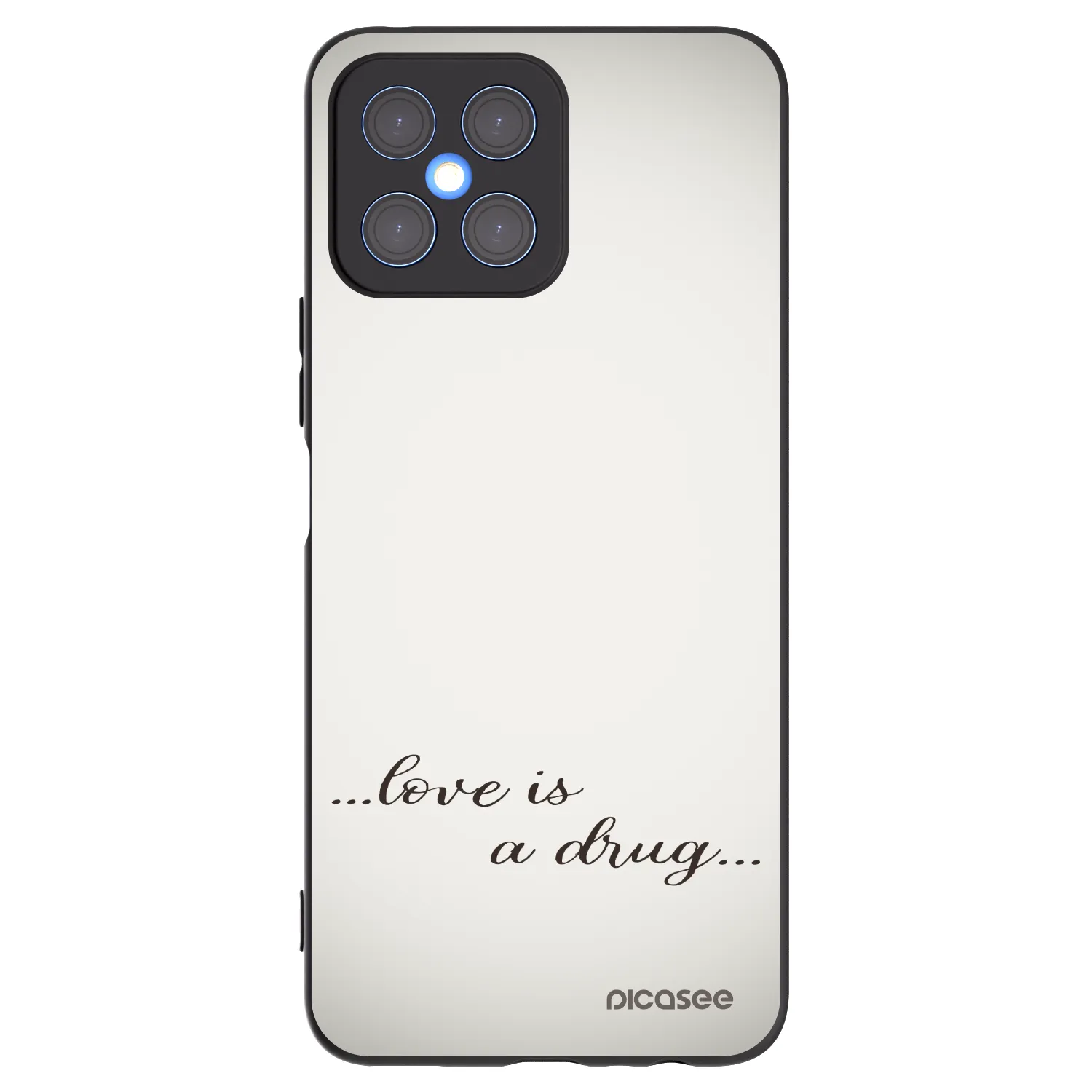 Picasee silikónový čierny obal pre Honor X8 4G - Love is a drug