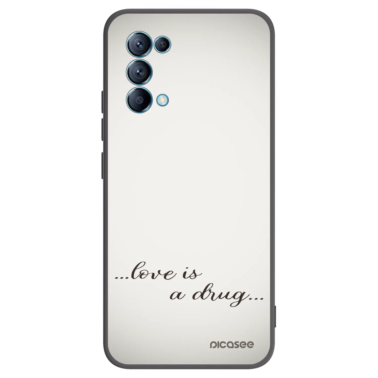 Picasee silikónový čierny obal pre OPPO Reno 5 5G - Love is a drug