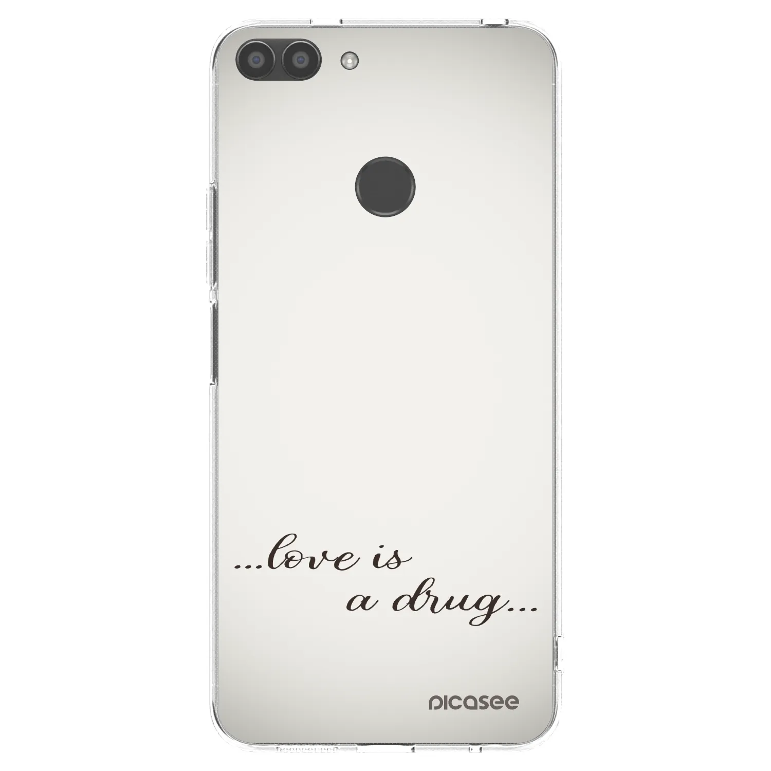 Silikónový prehľadný obal pre Huawei P Smart - Love is a drug