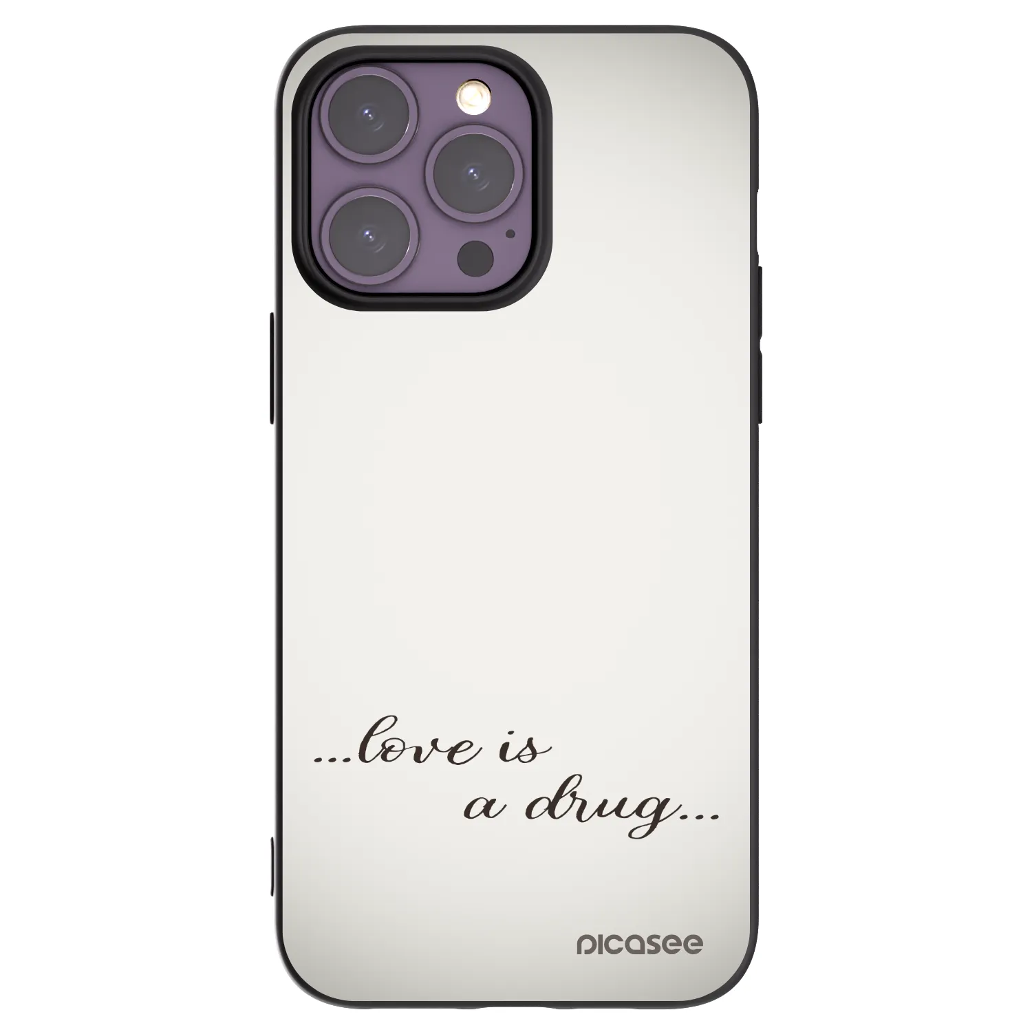 Picasee silikónový čierny obal pre Apple iPhone 14 Pro Max - Love is a drug
