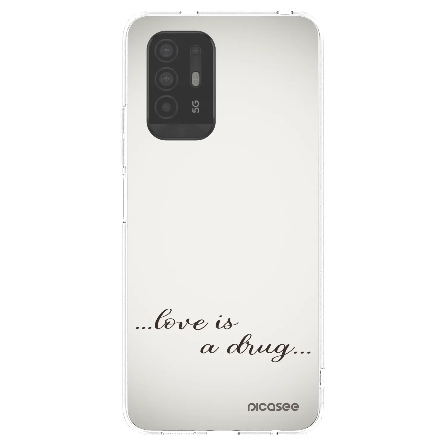 Silikónový prehľadný obal pre OPPO A94 5G - Love is a drug