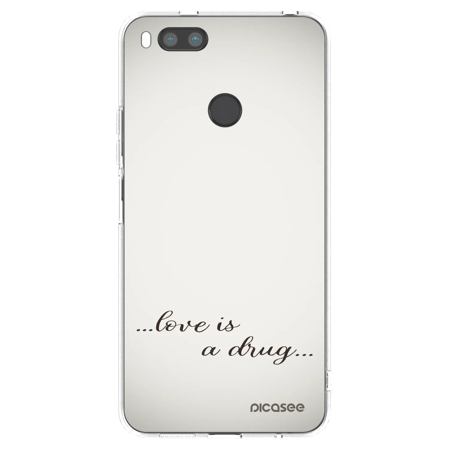 Silikónový prehľadný obal pre Xiaomi Redmi A1 - Love is a drug