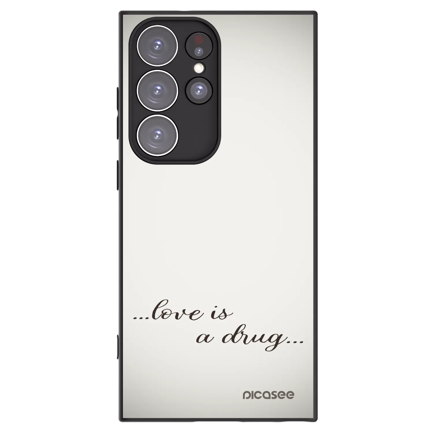Picasee silikónový čierny obal pre Samsung Galaxy S23 Ultra 5G - Love is a drug
