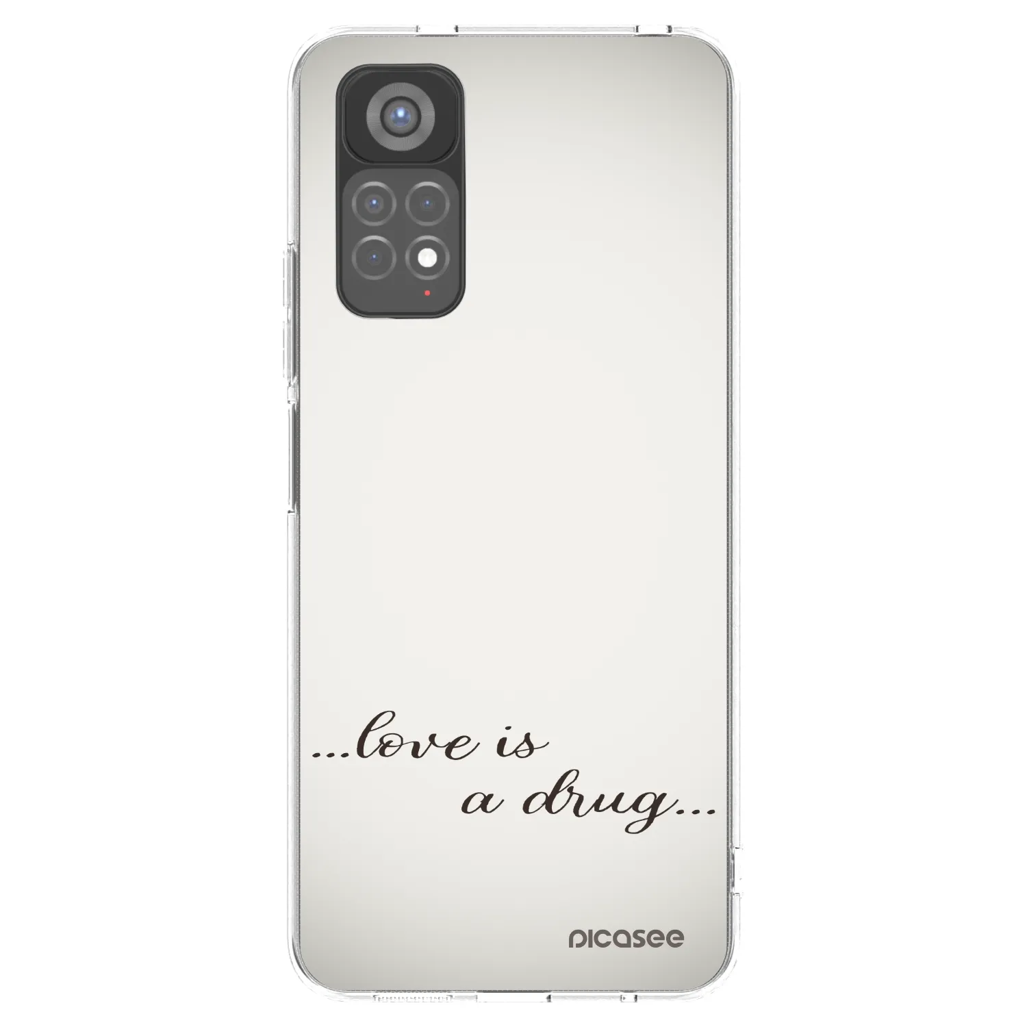 Silikónový prehľadný obal pre Xiaomi Redmi Note 11S 5G - Love is a drug