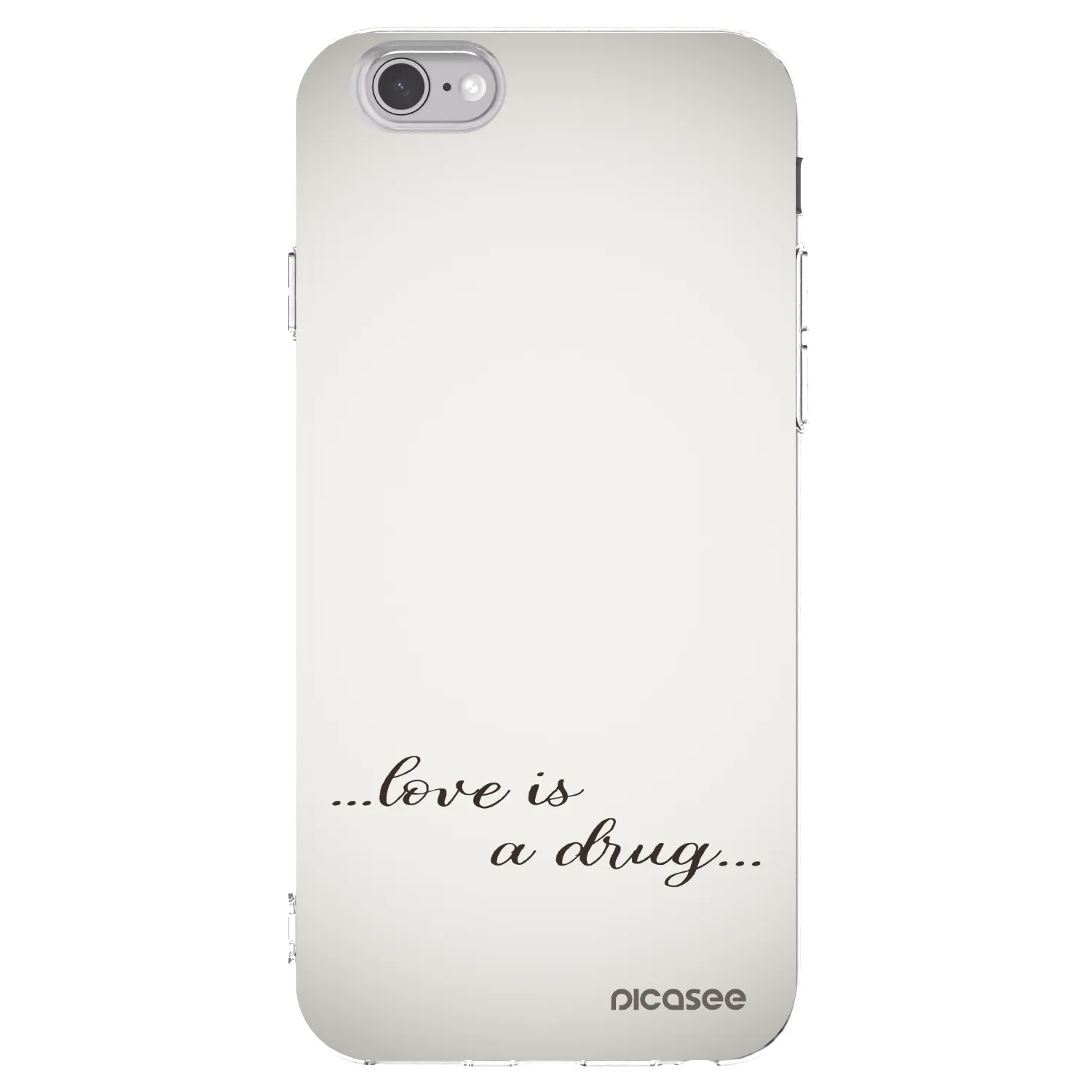 Silikónový prehľadný obal pre Apple iPhone 6/6S - Love is a drug