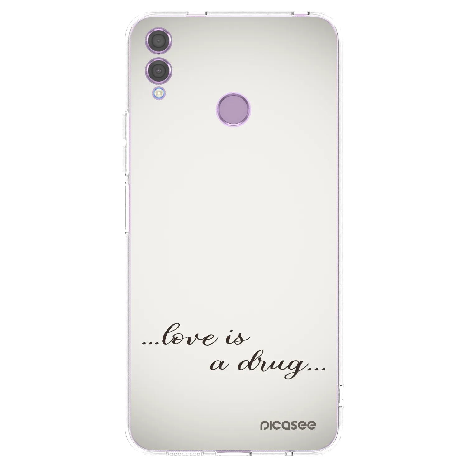 Silikónový prehľadný obal pre Honor 8X - Love is a drug