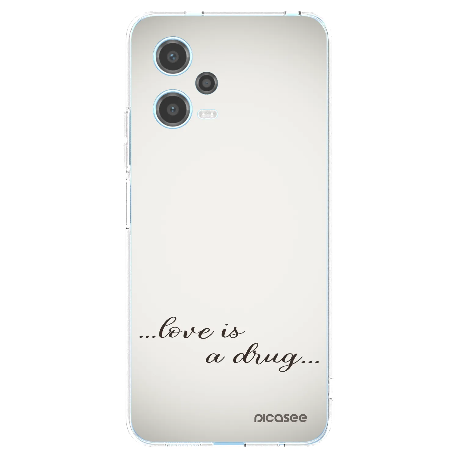 Silikónový prehľadný obal pre Xiaomi Redmi Note 12 5G - Love is a drug