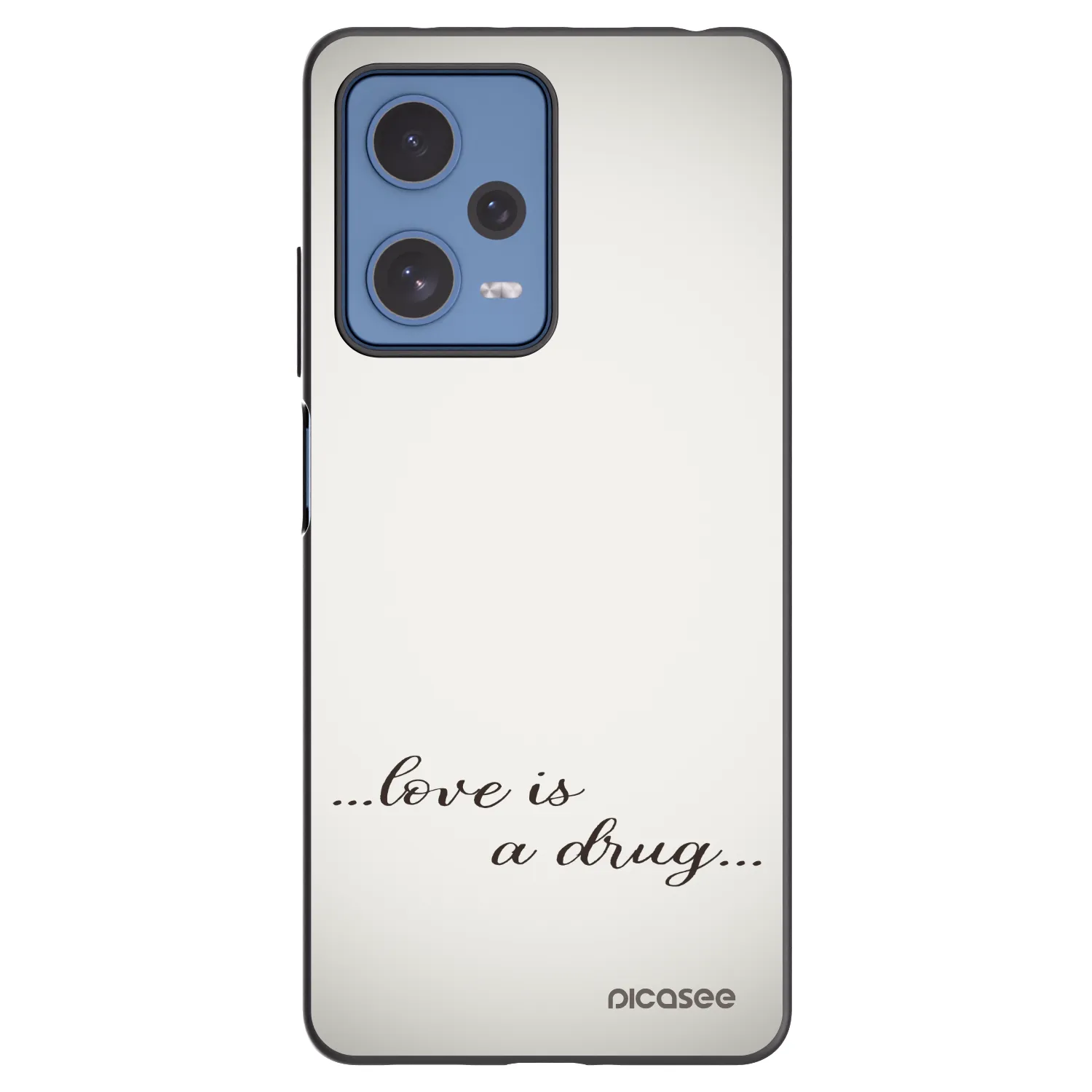 Picasee silikónový čierny obal pre Xiaomi Redmi Note 12 Pro 5G - Love is a drug