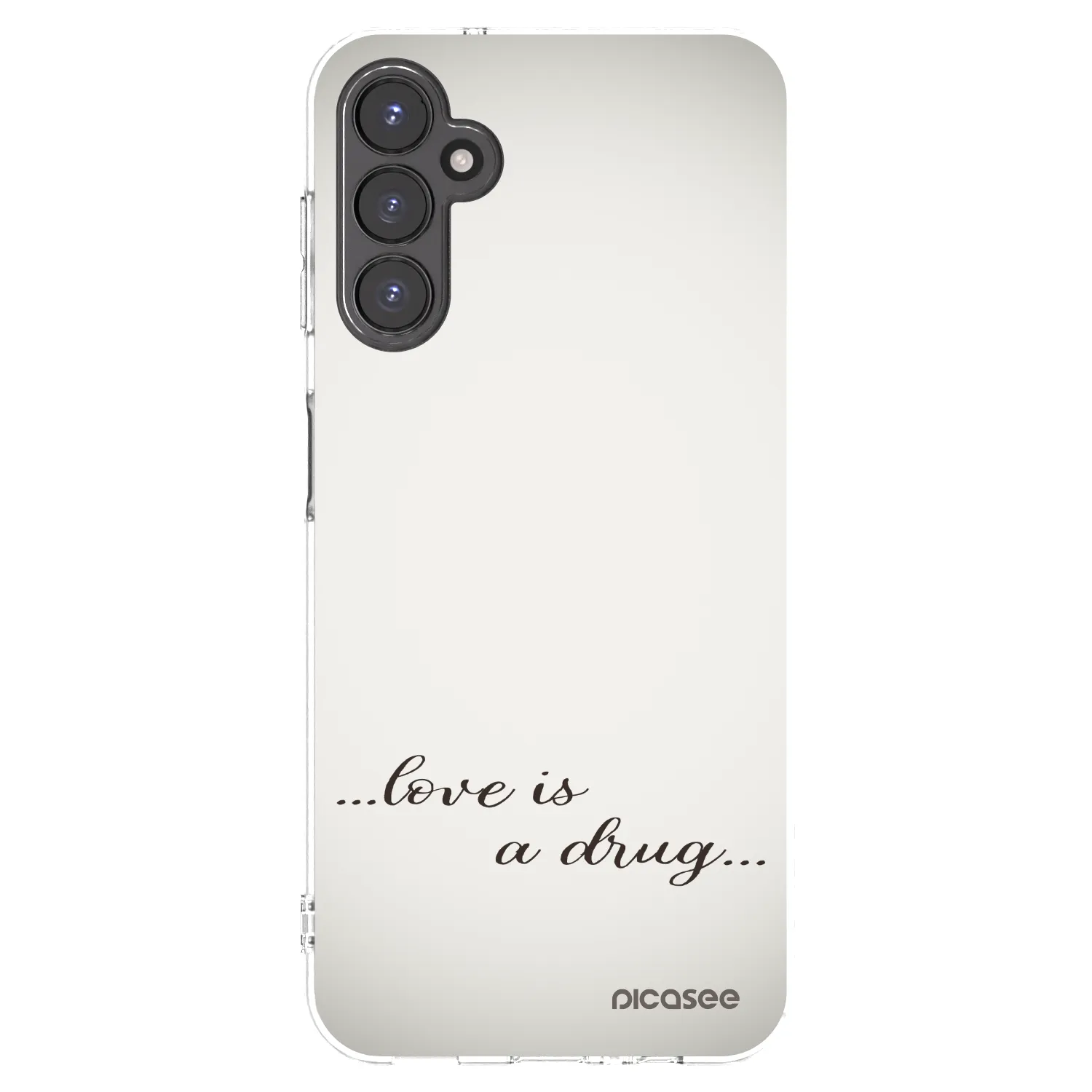 Picasee silikónový prehľadný obal pre Samsung Galaxy A14 5G A146P - Love is a drug