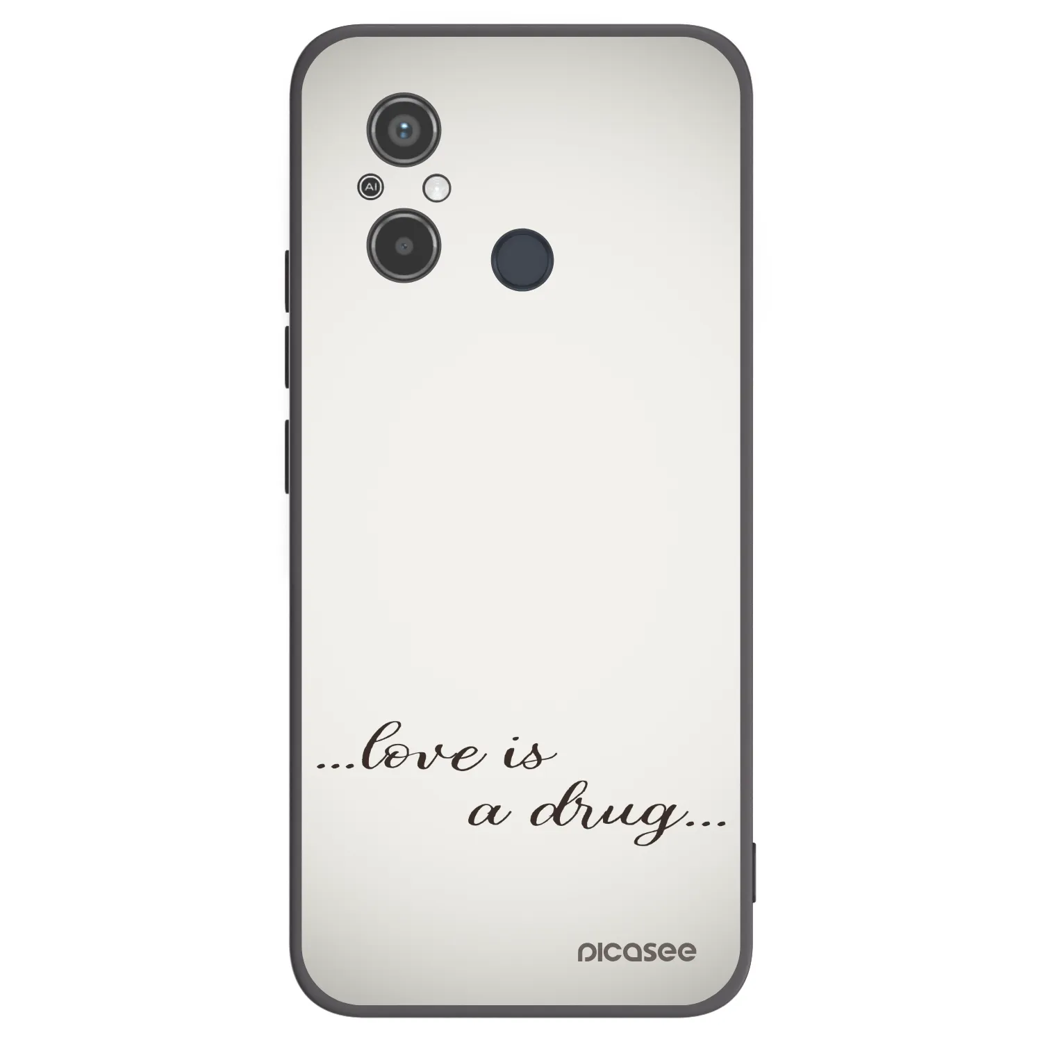 Silikónový čierny obal pre Xiaomi Redmi 12C - Love is a drug