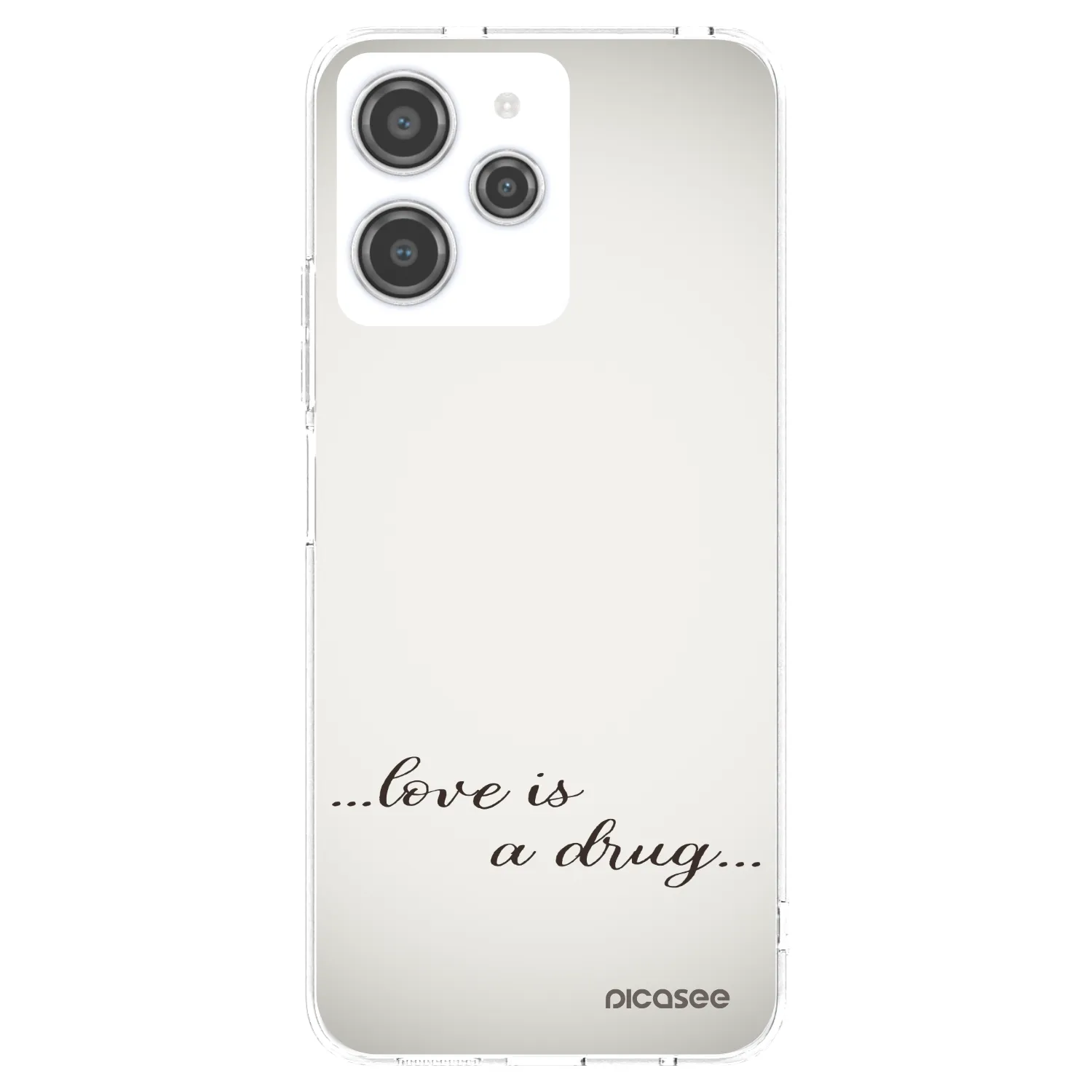 Silikónový prehľadný obal pre Xiaomi Redmi 12 4G - Love is a drug