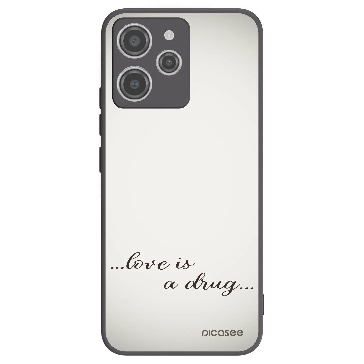 Silikónový čierny obal pre Xiaomi Redmi 12 4G - Love is a drug