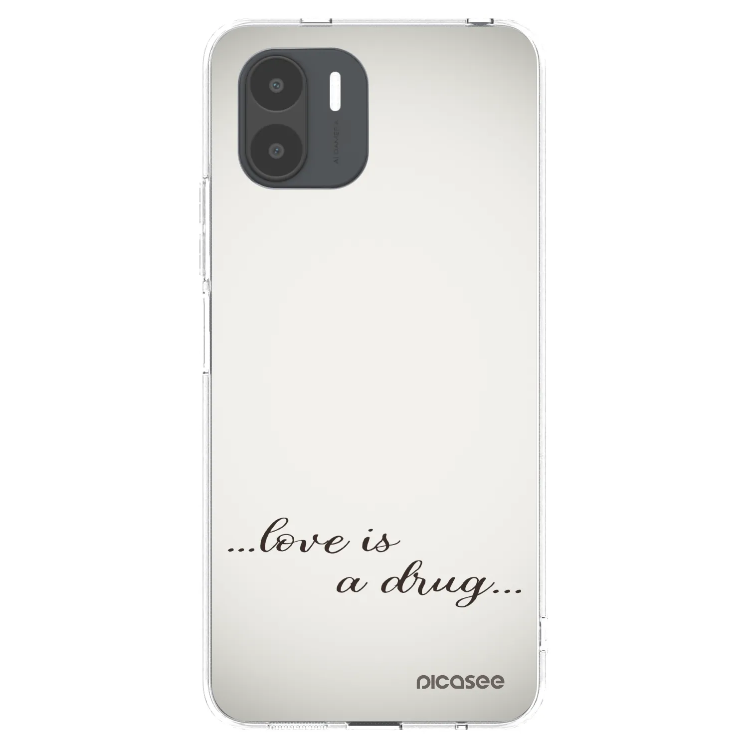 Silikónový prehľadný obal pre Xiaomi Redmi A2 - Love is a drug