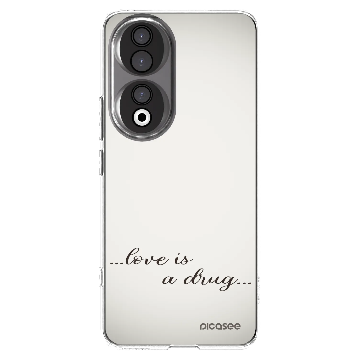 Silikónový prehľadný obal pre Honor 90 5G - Love is a drug