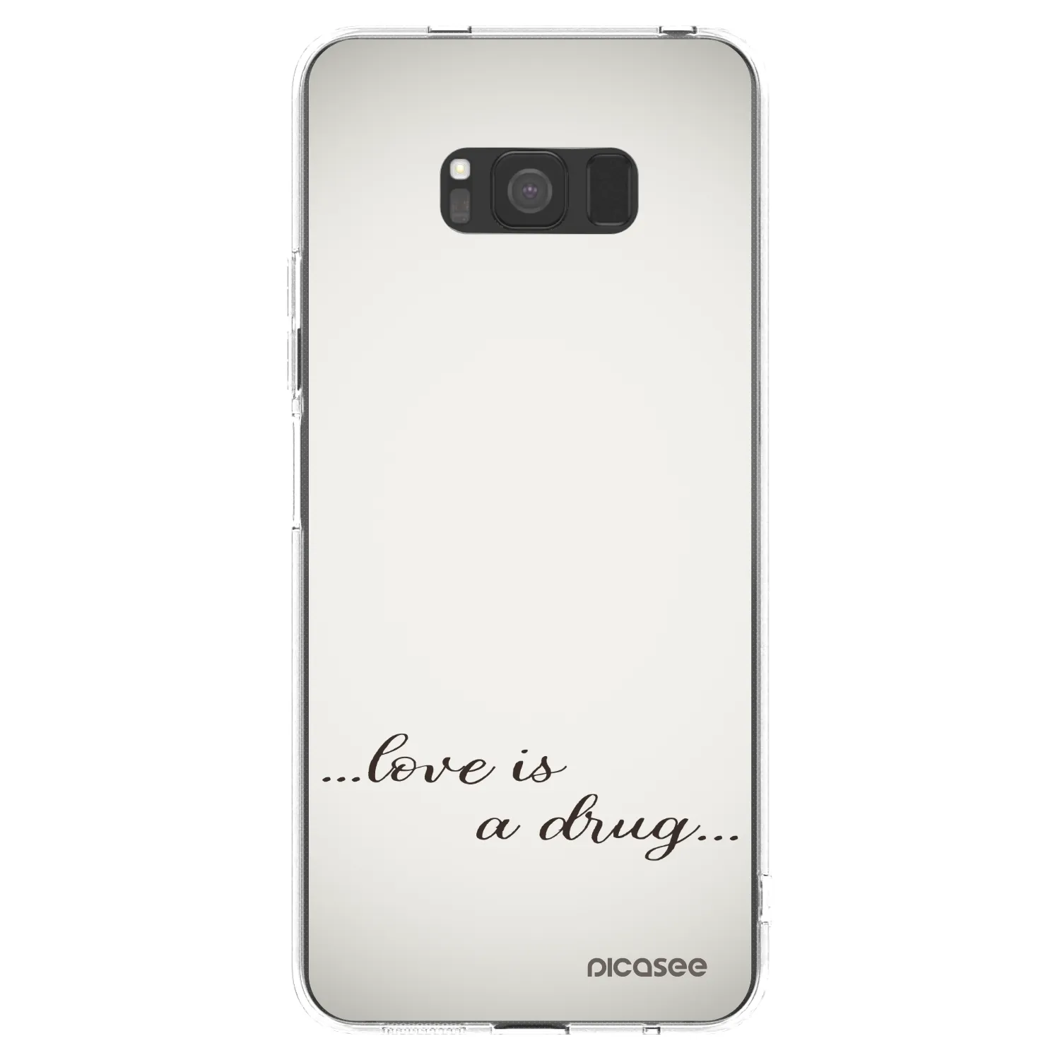 Picasee silikónový prehľadný obal pre Samsung Galaxy S8 G950F - Love is a drug