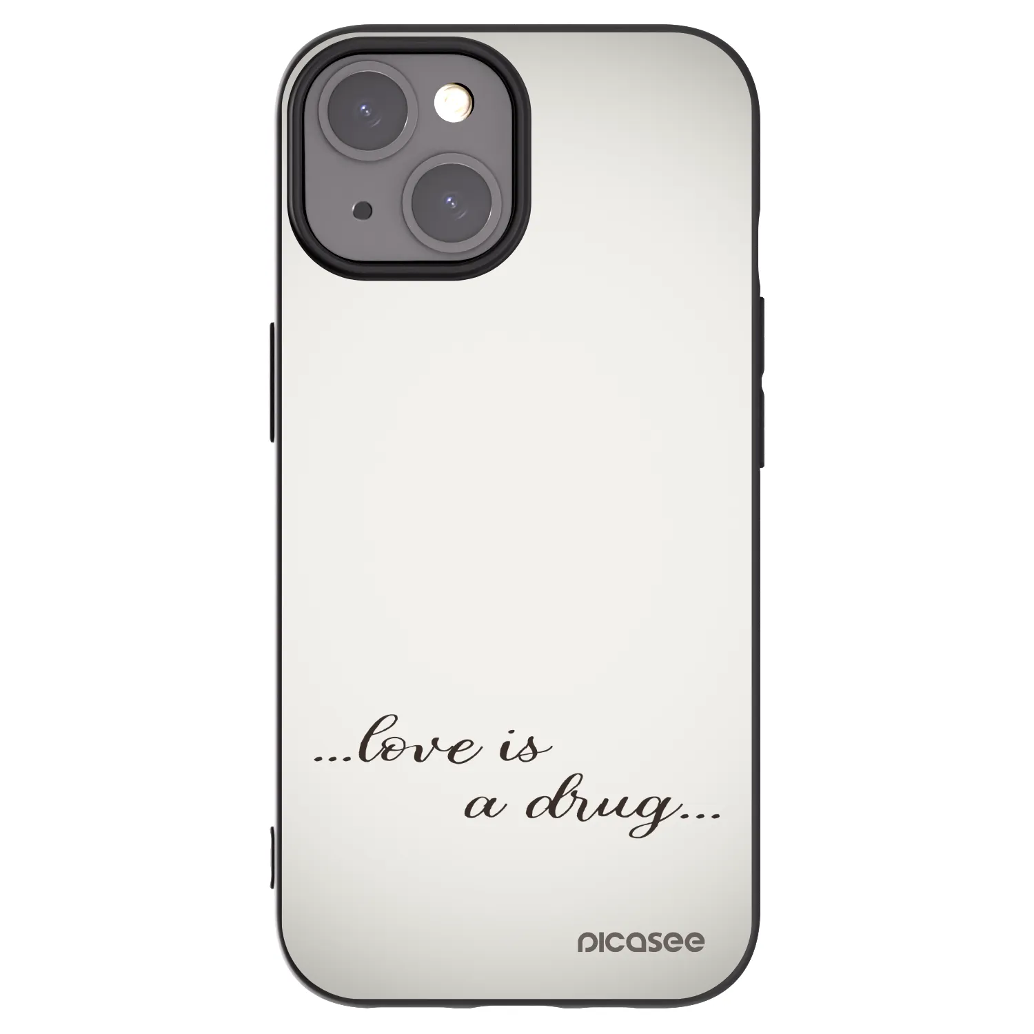 Picasee silikónový čierny obal pre Apple iPhone 15 - Love is a drug