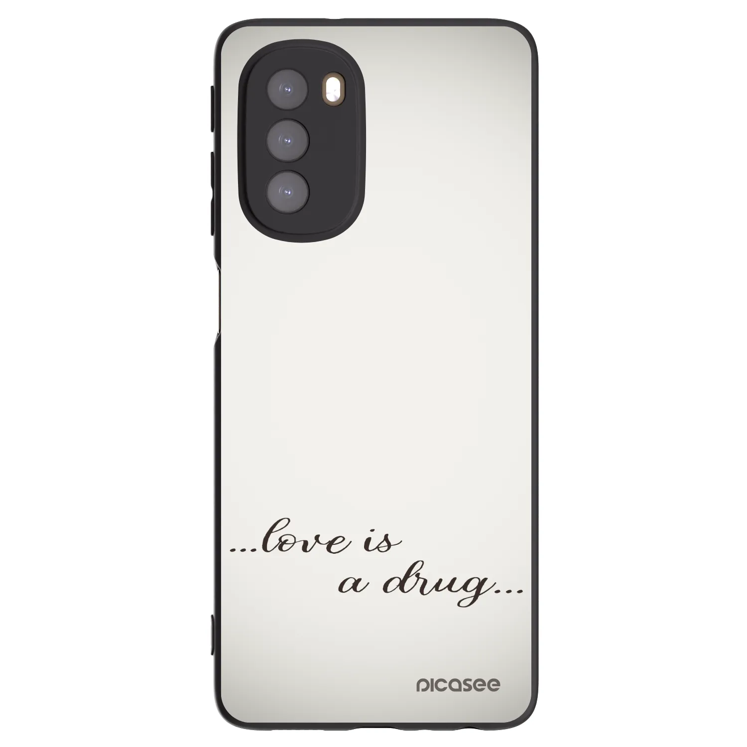 Picasee silikónový čierny obal pre Motorola Moto G51 - Love is a drug