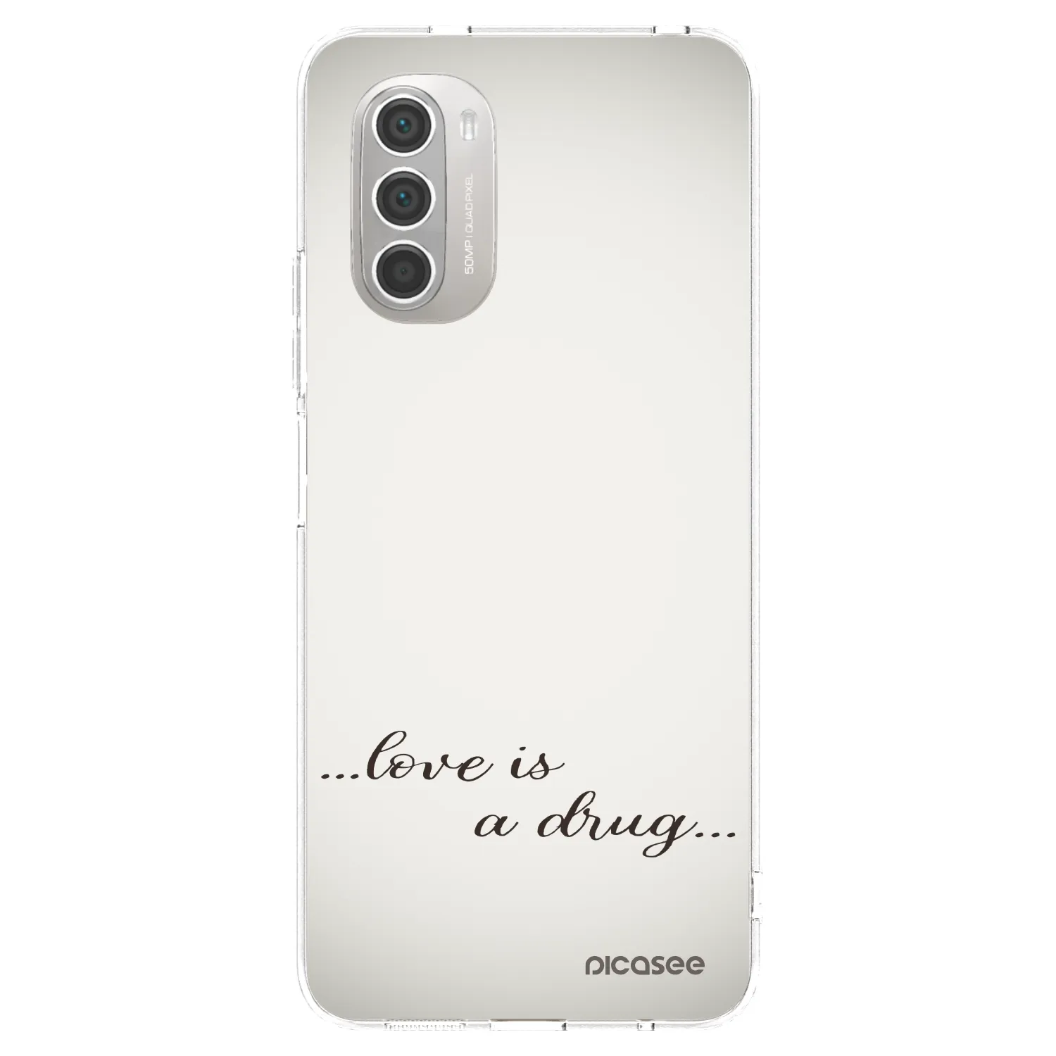 Silikónový prehľadný obal pre Motorola Moto G51 - Love is a drug