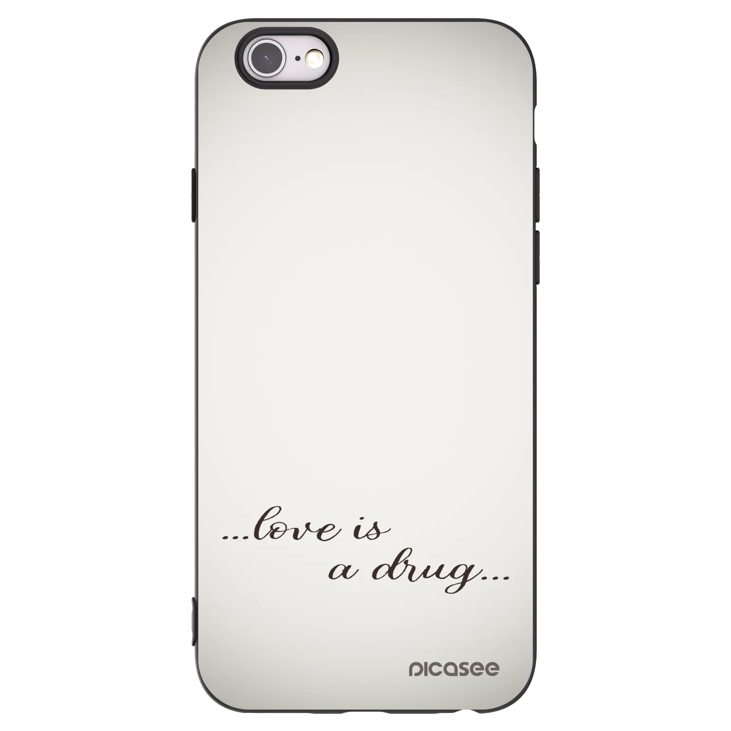 Picasee silikónový čierny obal pre Apple iPhone 6/6S - Love is a drug