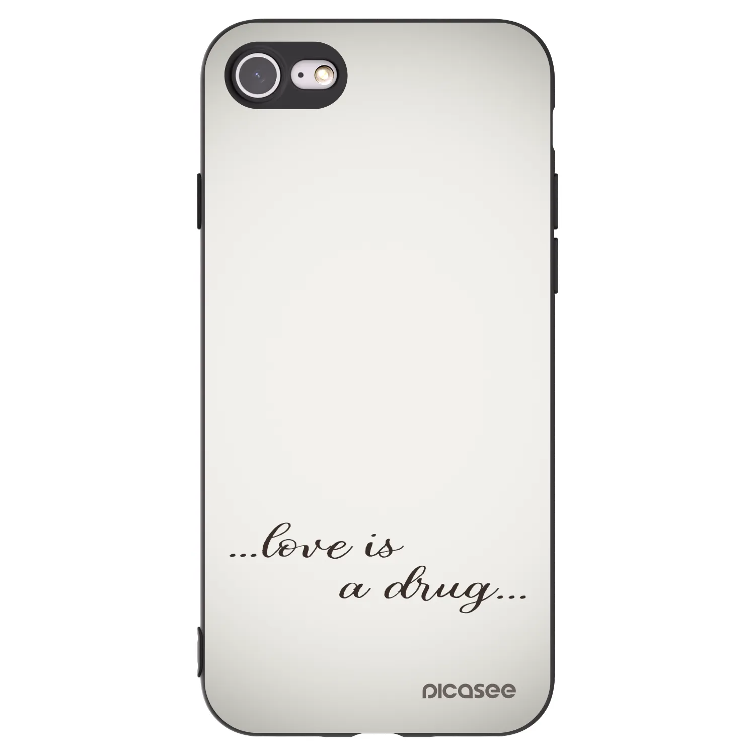 Picasee silikónový čierny obal pre Apple iPhone 7 - Love is a drug