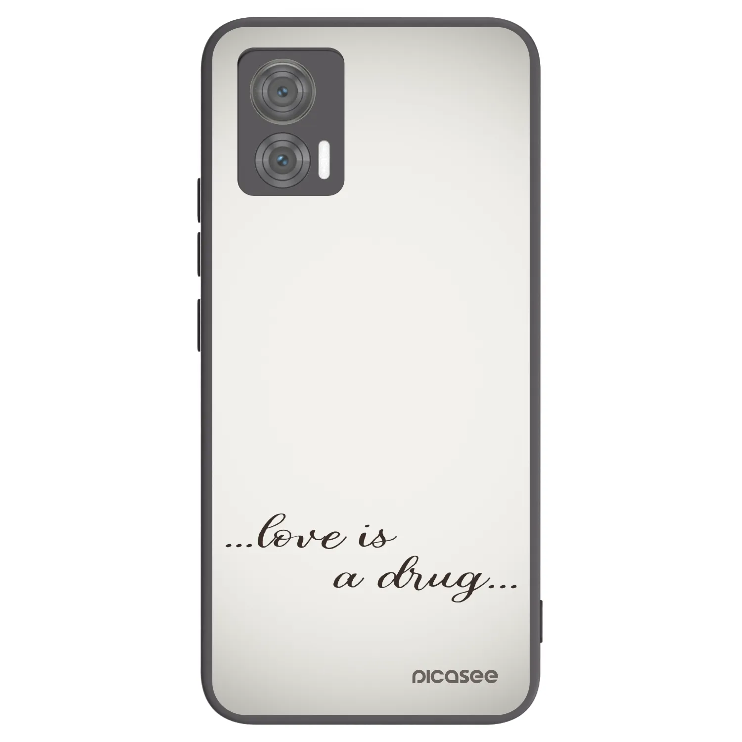 Picasee silikónový čierny obal pre Motorola Edge 30 Neo - Love is a drug