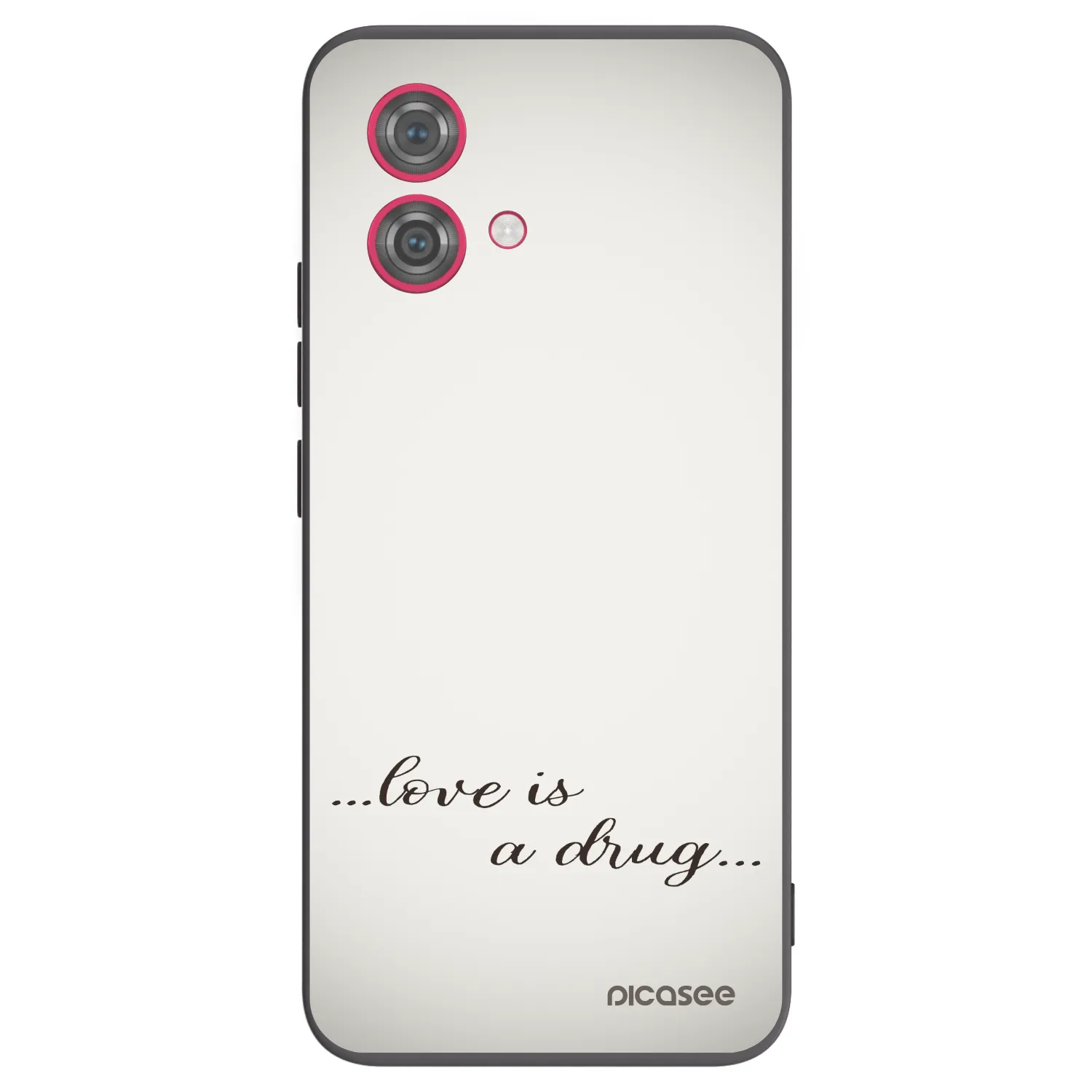 Silikónový čierny obal pre Motorola Moto G84 5G - Love is a drug