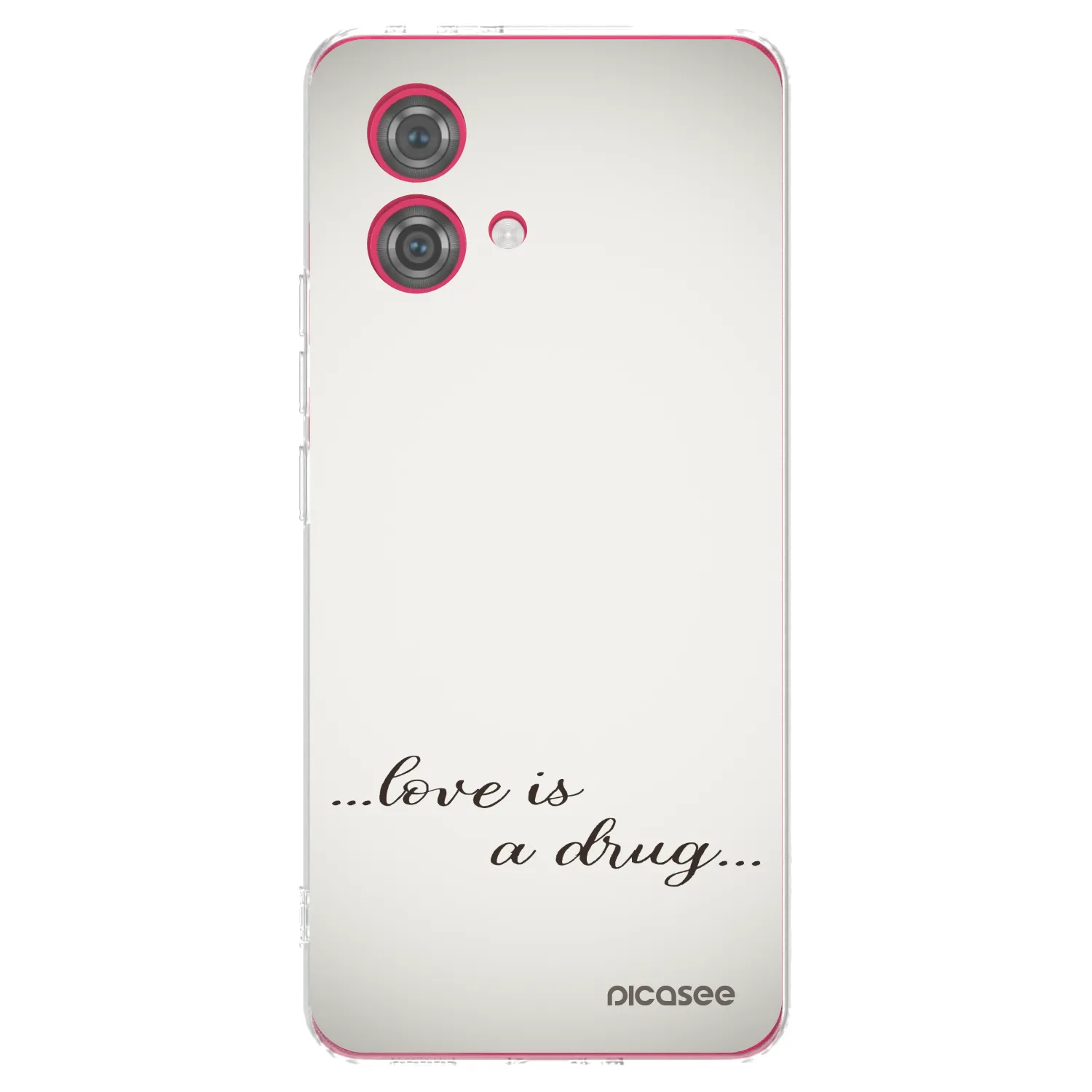 Silikónový prehľadný obal pre Motorola Moto G84 5G - Love is a drug