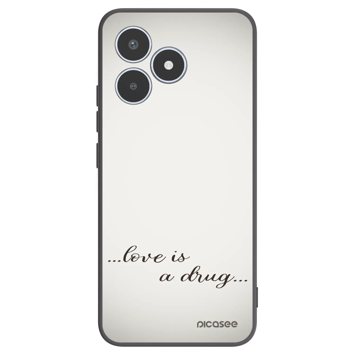 Picasee silikónový čierny obal pre Realme C53 - Love is a drug