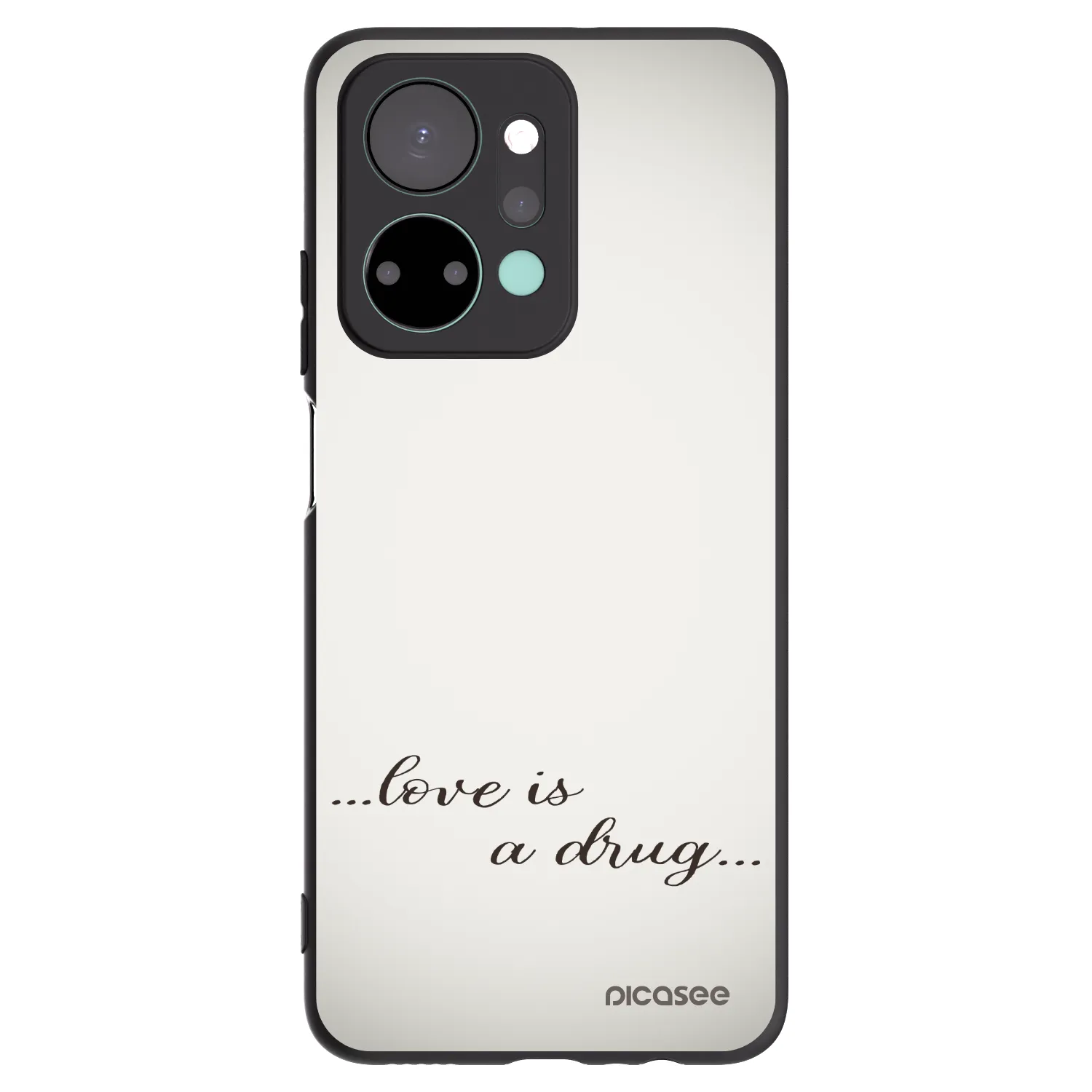 Picasee silikónový čierny obal pre Honor X7a - Love is a drug