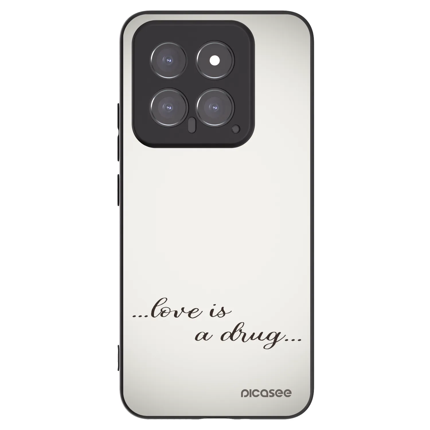Silikónový čierny obal pre Xiaomi 14 - Love is a drug