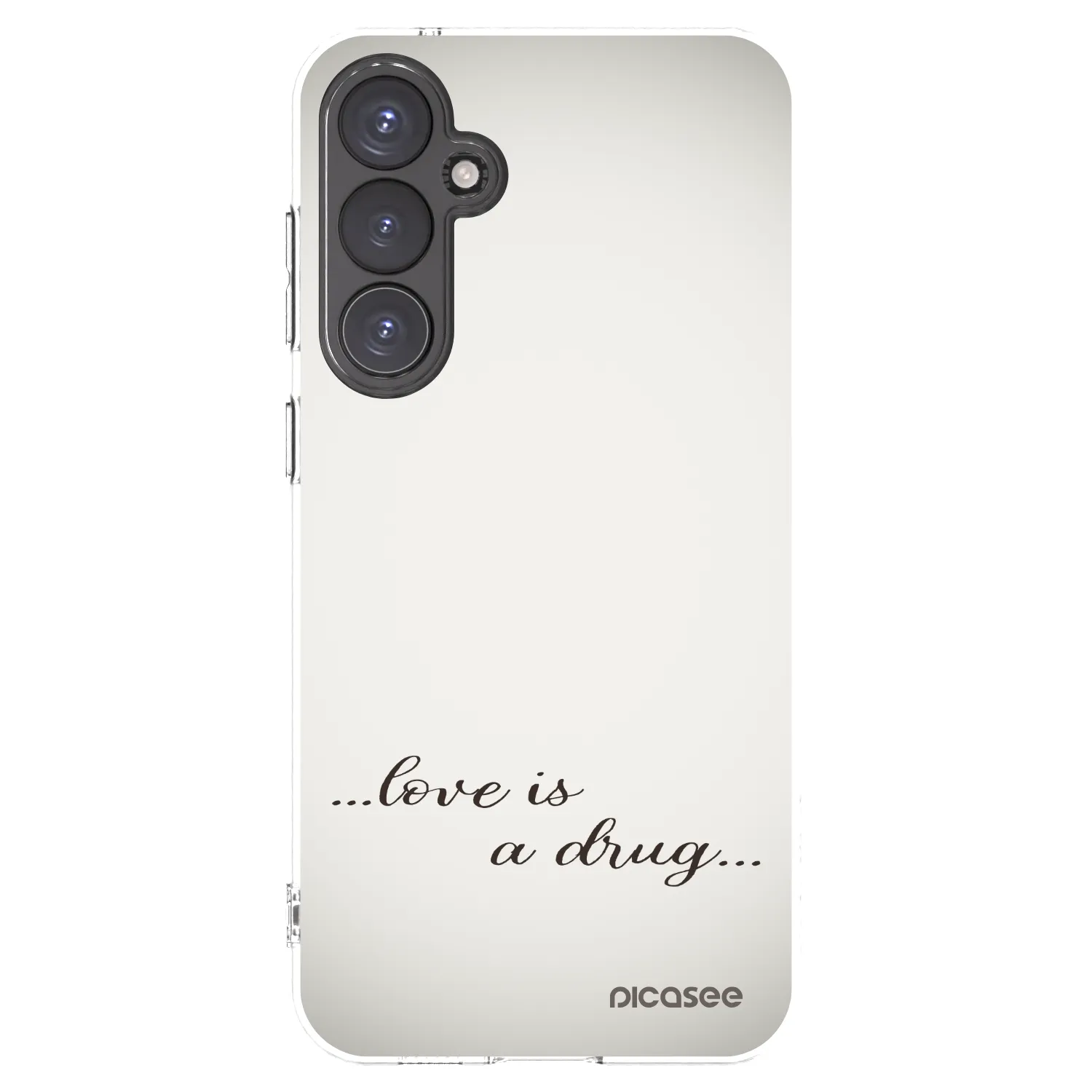 Picasee silikónový prehľadný obal pre Samsung Galaxy S23 FE S711B - Love is a drug