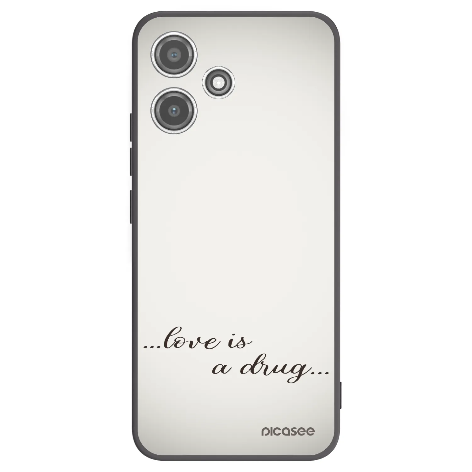 Picasee silikónový čierny obal pre Xiaomi Redmi 12 5G - Love is a drug