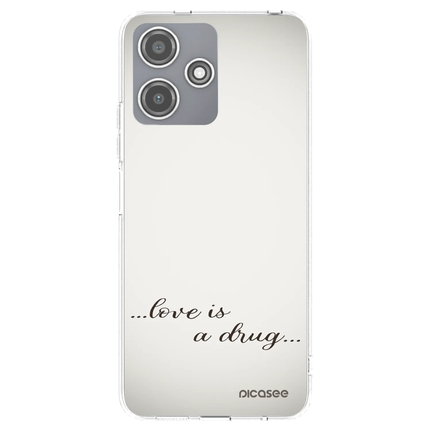 Silikónový prehľadný obal pre Xiaomi Redmi 12 5G - Love is a drug