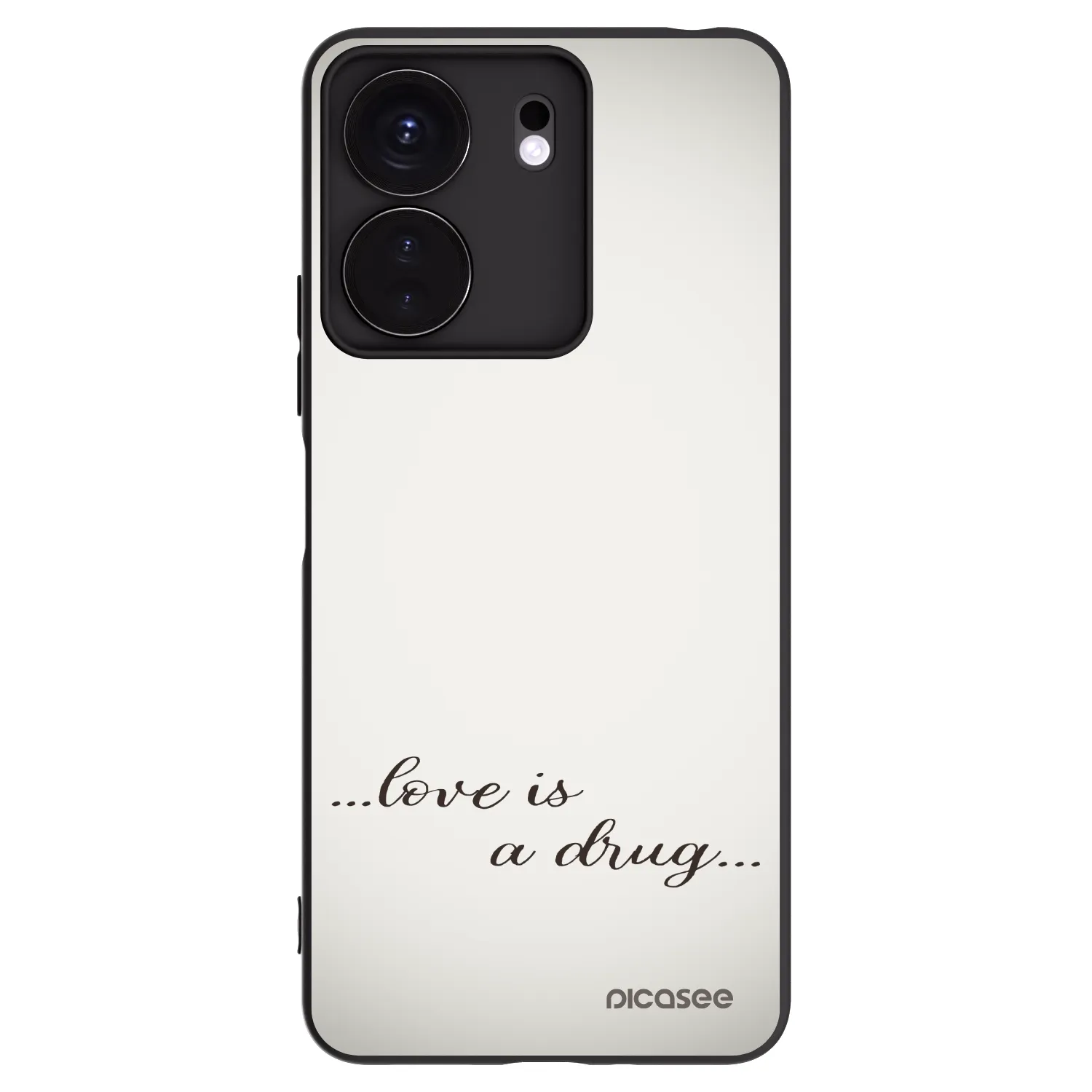Silikónový čierny obal pre Xiaomi Redmi 13C 4G - Love is a drug