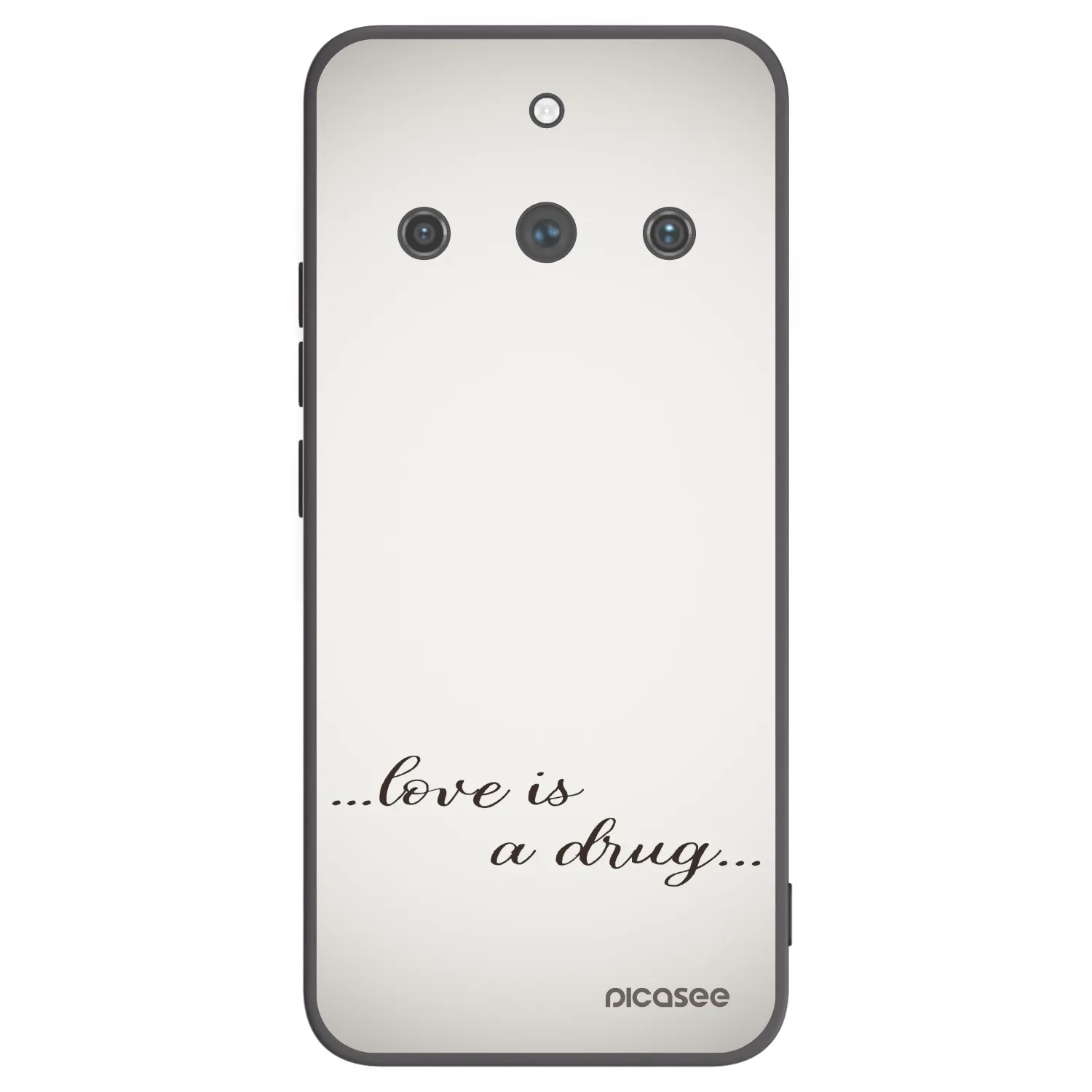 Picasee silikónový čierny obal pre Realme 11 Pro+ - Love is a drug