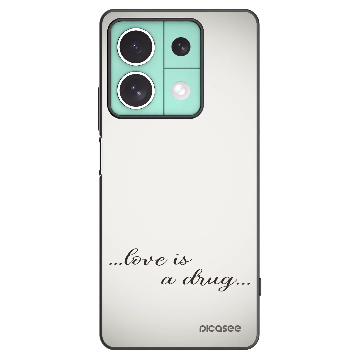Picasee silikónový čierny obal pre Xiaomi Redmi Note 13 5G - Love is a drug