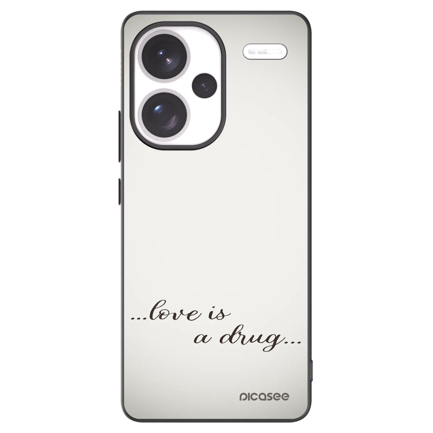 Silikónový čierny obal pre Xiaomi Redmi Note 13 Pro+ 5G - Love is a drug