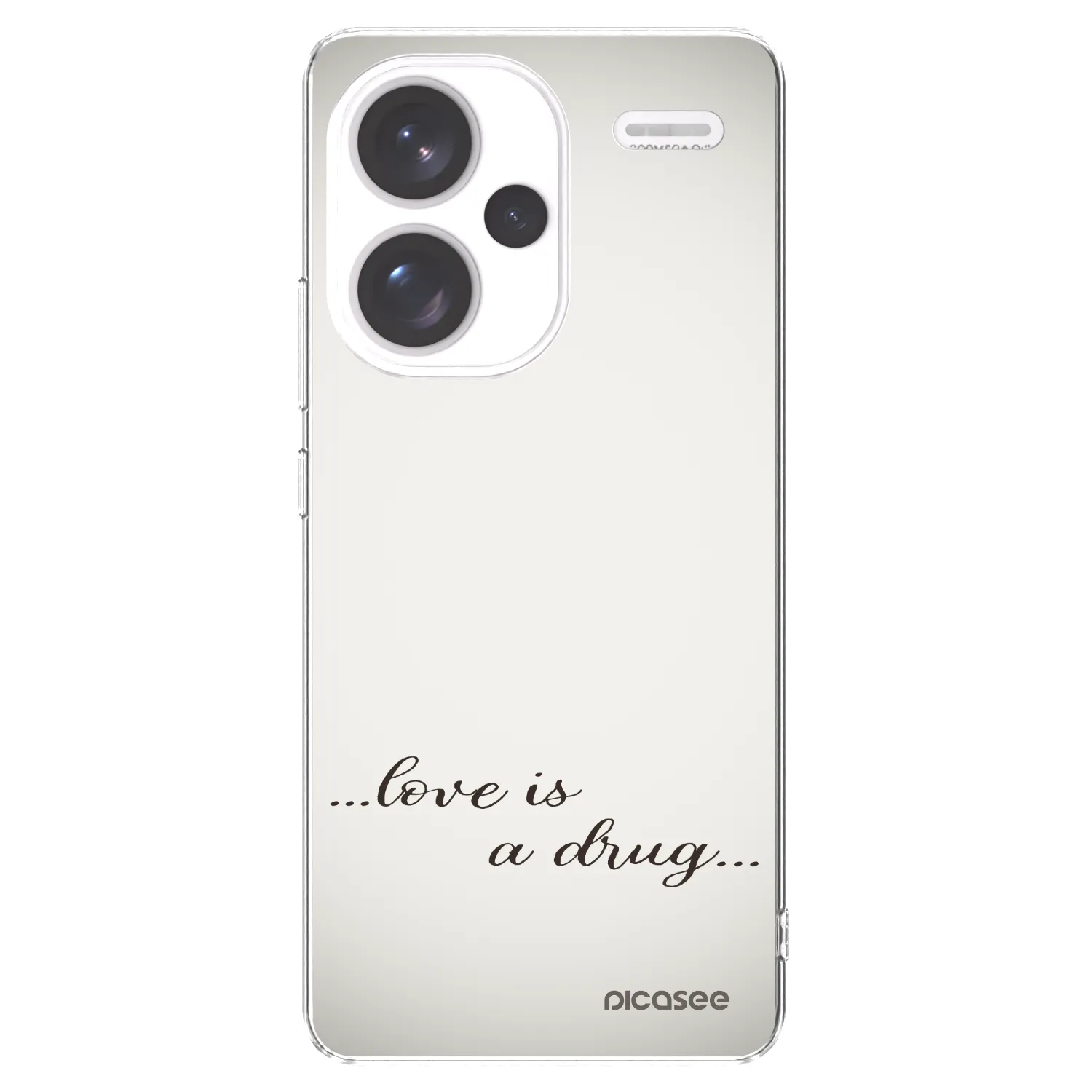 Silikónový prehľadný obal pre Xiaomi Redmi Note 13 Pro+ 5G - Love is a drug