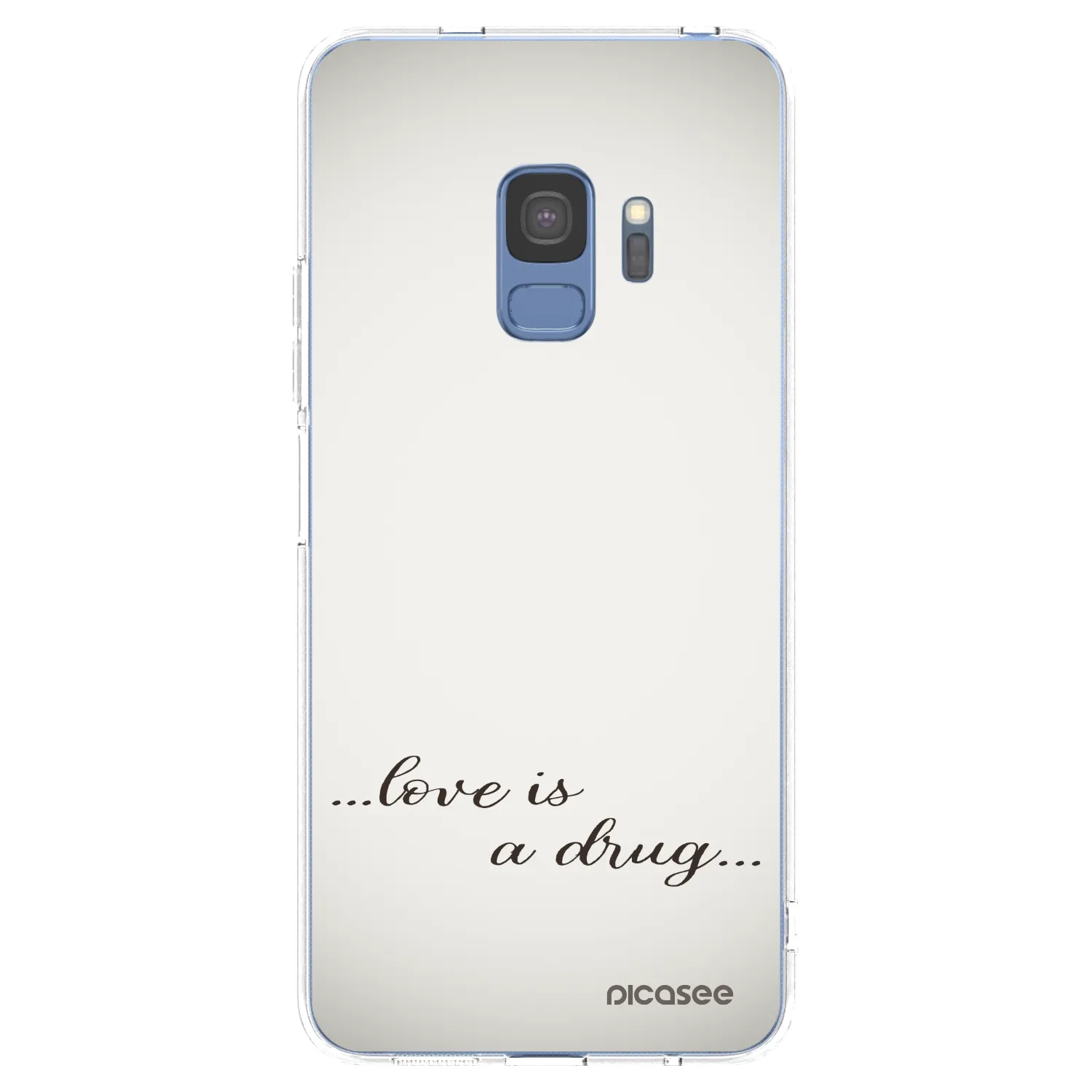 Picasee silikónový prehľadný obal pre Samsung Galaxy S9 G960F - Love is a drug