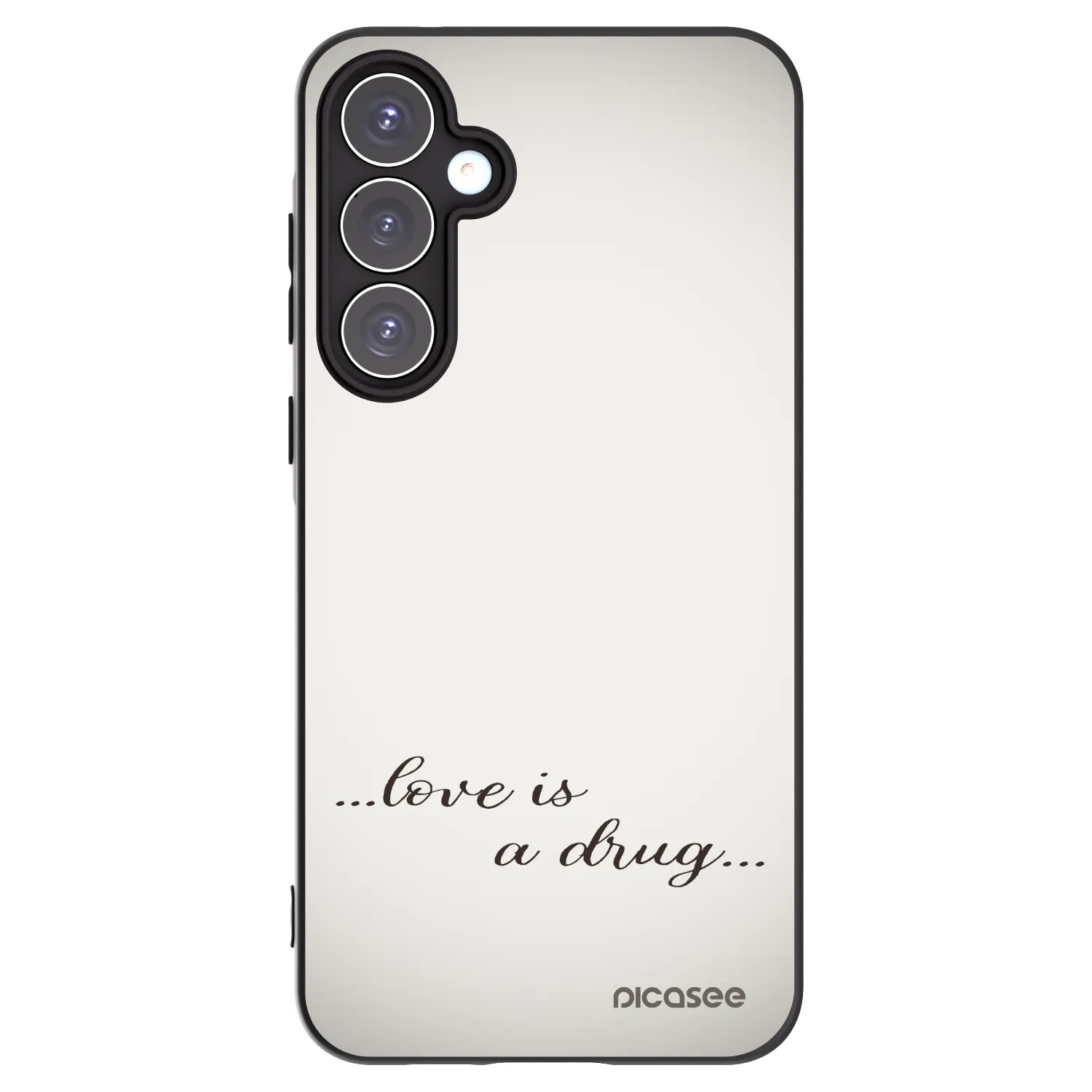 Picasee silikónový čierny obal pre Samsung Galaxy A55 5G A556B - Love is a drug
