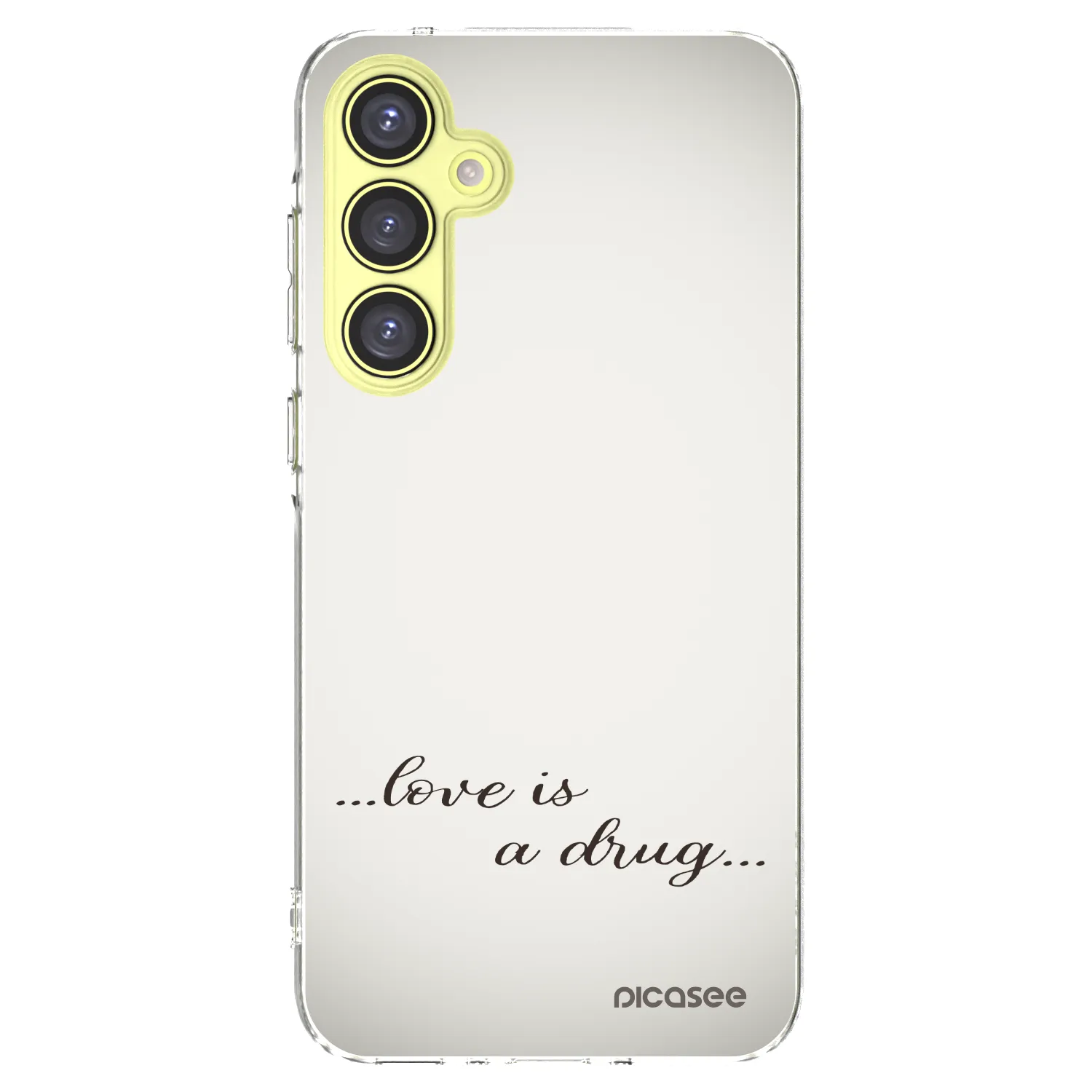 Picasee silikónový prehľadný obal pre Samsung Galaxy A35 5G A356B - Love is a drug