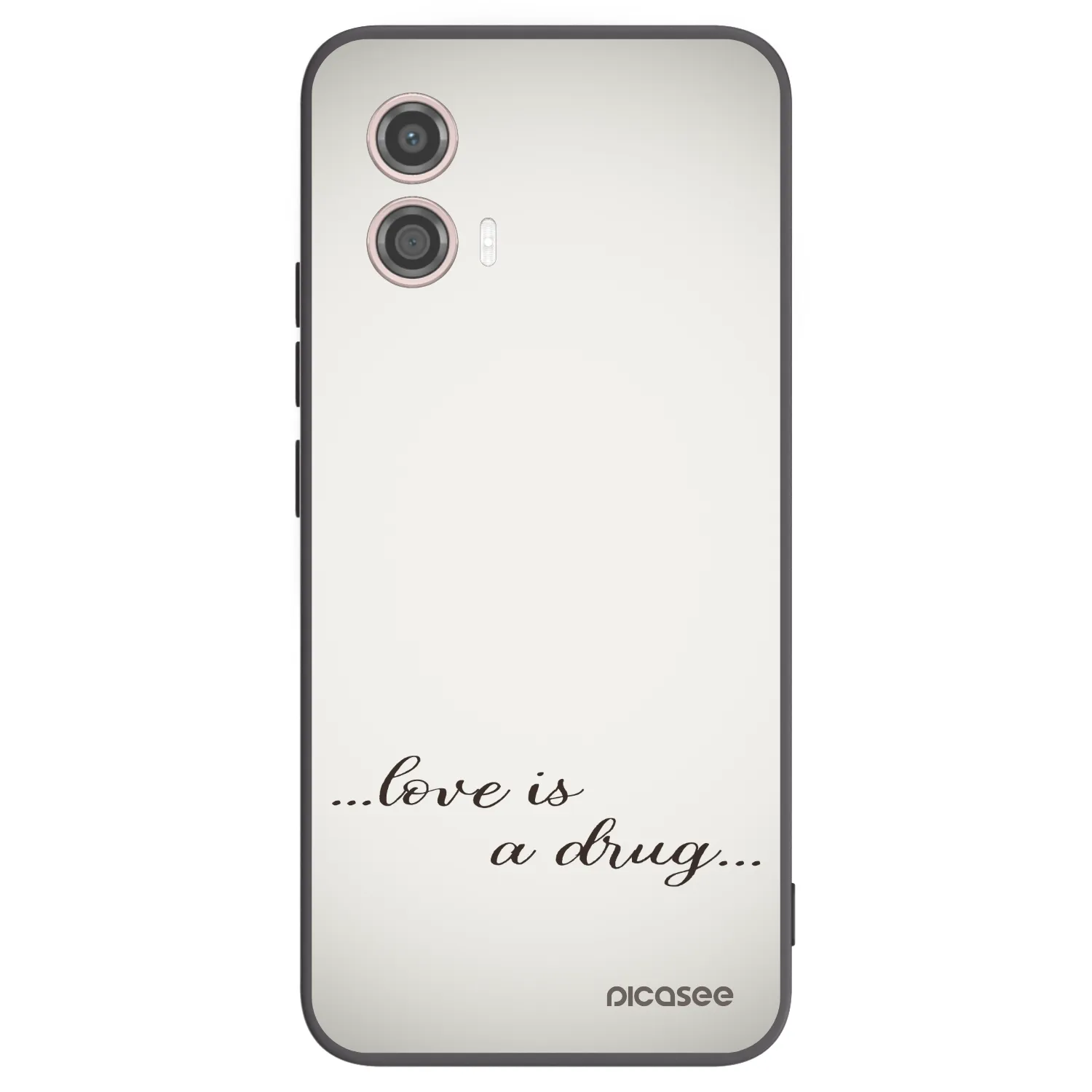 Picasee silikónový čierny obal pre Motorola Moto G53 5G - Love is a drug