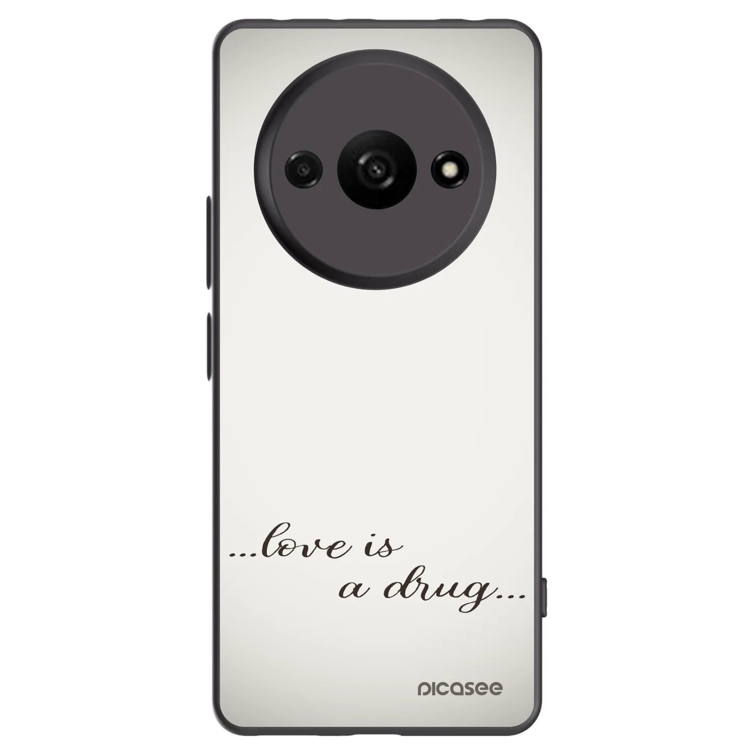 Silikónový čierny obal pre Xiaomi Redmi A3 - Love is a drug
